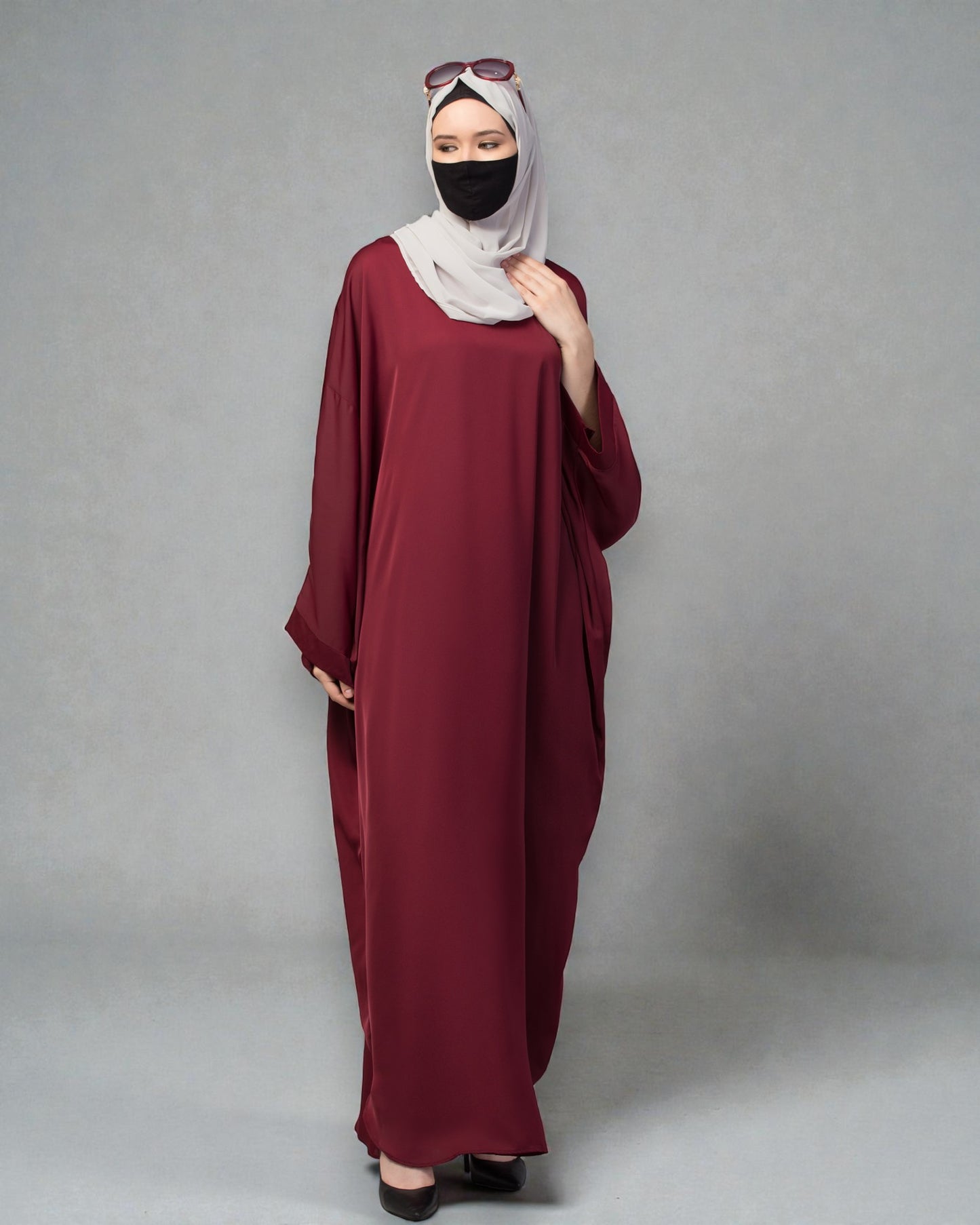 Loose Fit Classic Modest Kaftan Burqa In Nida Satin Fabric