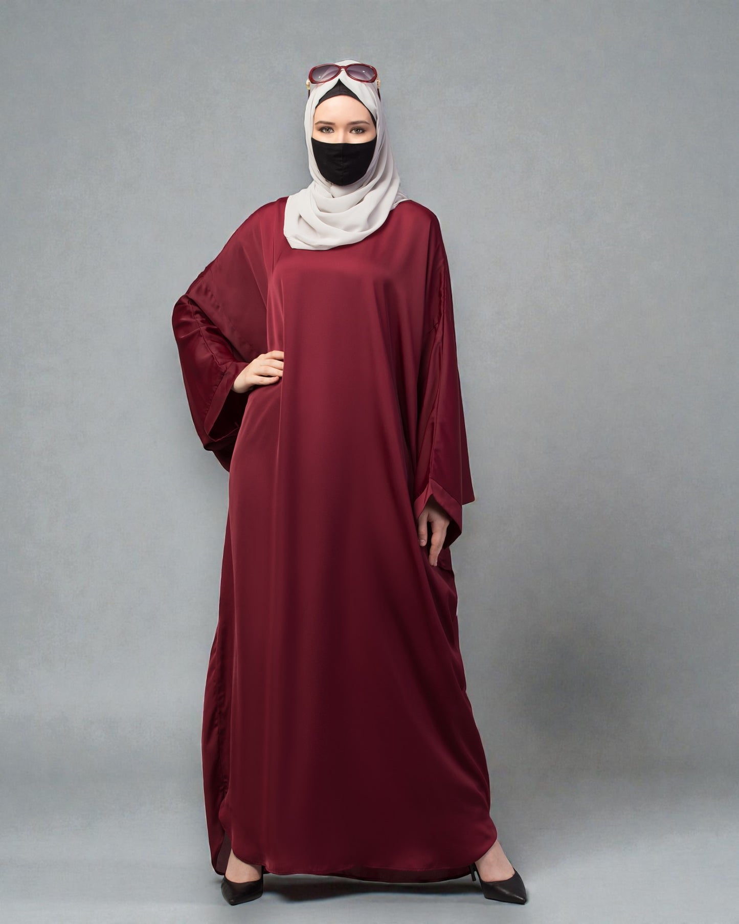 Loose Fit Classic Modest Kaftan Burqa In Nida Satin Fabric