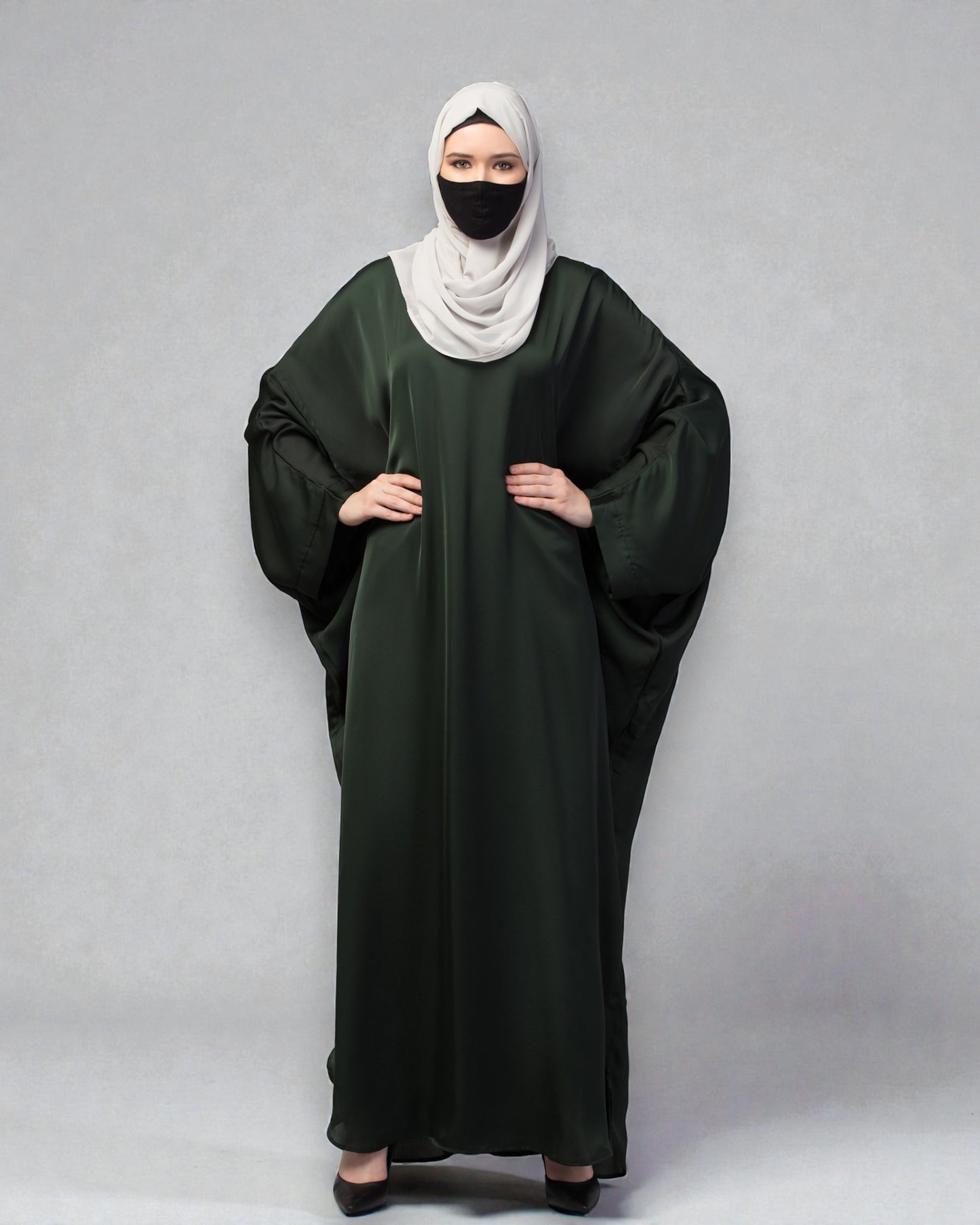 Loose Fit Classic Modest Kaftan Burqa In Nida Satin Fabric