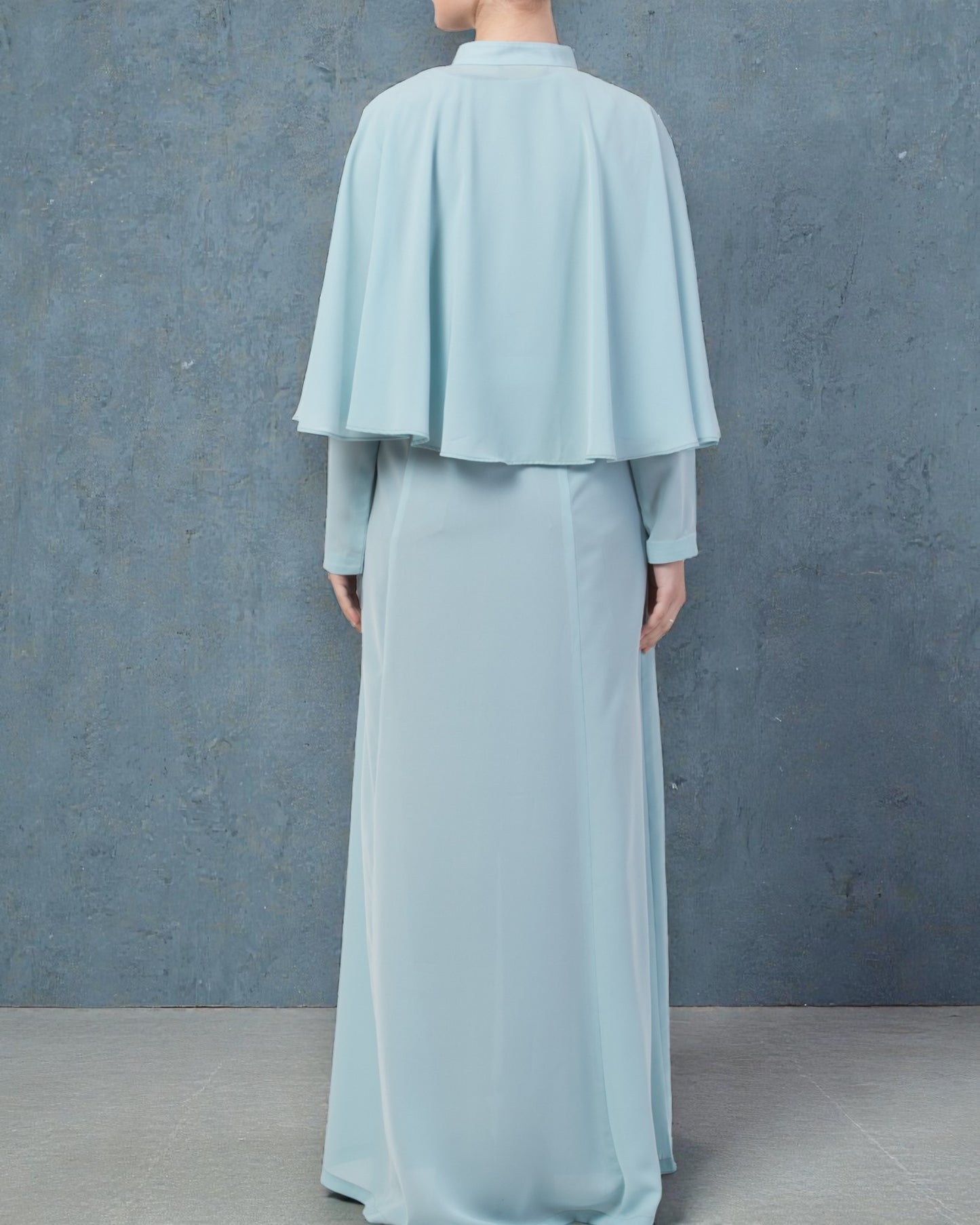 Musheco-Abaya With Detachable Cape In Firdaus Fabric