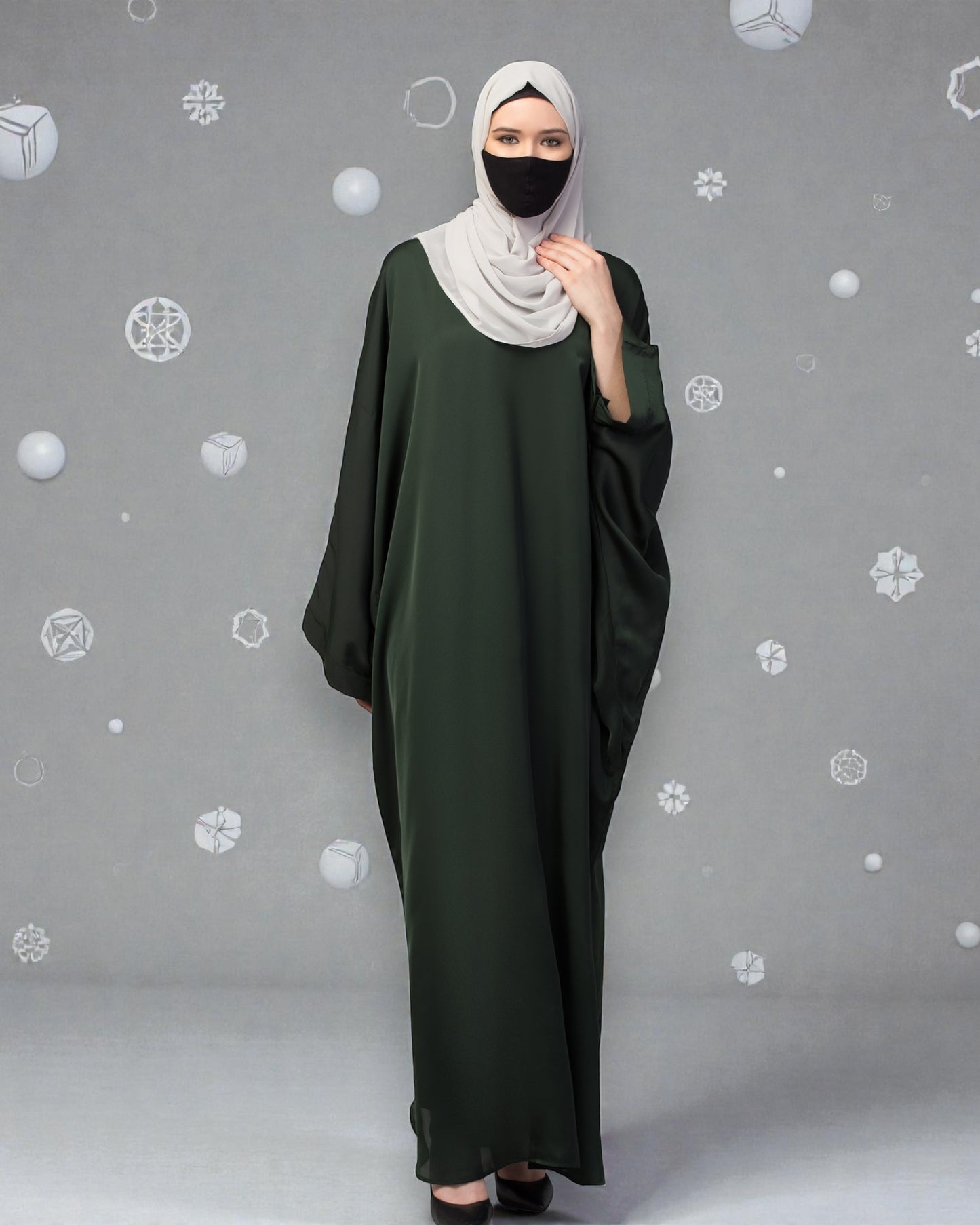 Loose Fit Classic Modest Kaftan Burqa In Nida Satin Fabric