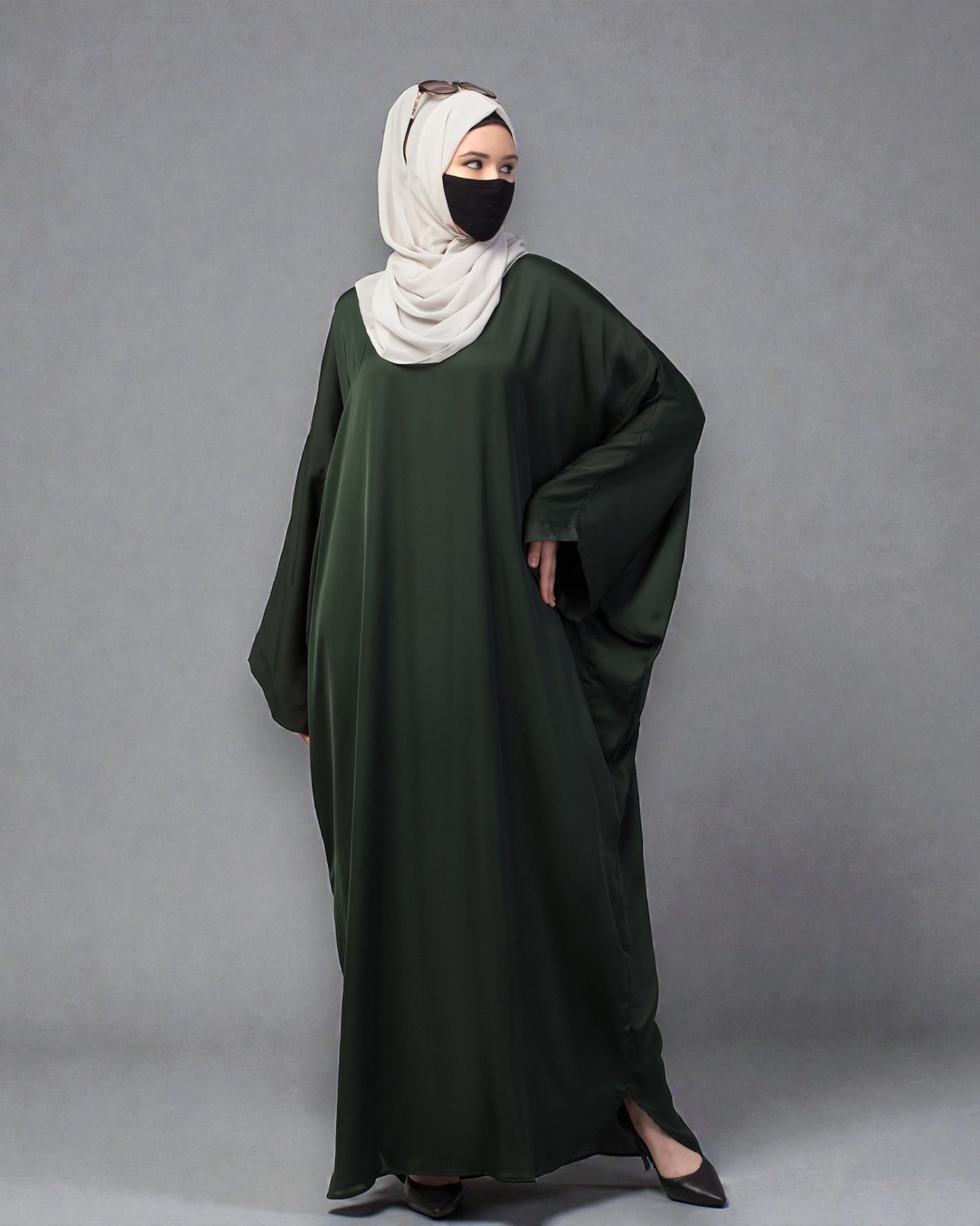 Loose Fit Classic Modest Kaftan Burqa In Nida Satin Fabric