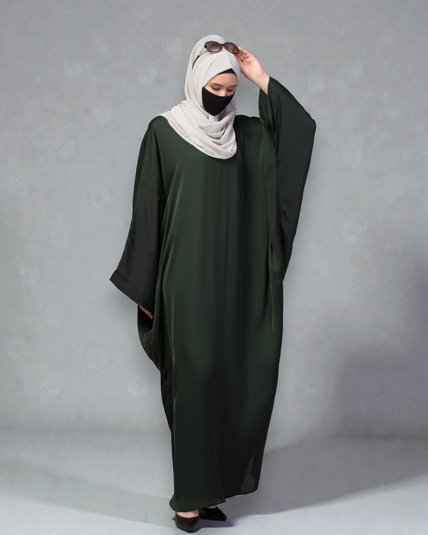 Loose Fit Classic Modest Kaftan Burqa In Nida Satin Fabric