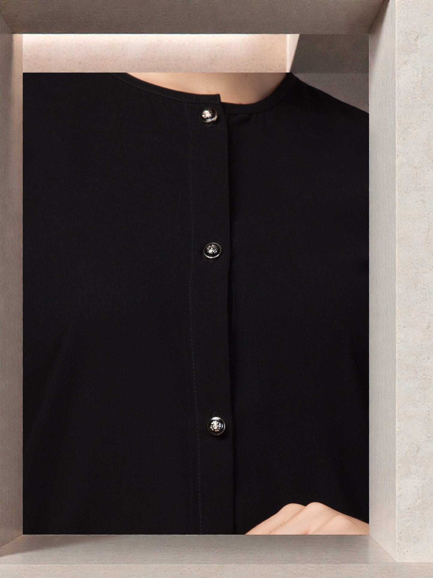 Modest Co-ord Set: Long Cuffed Top with Open Front and Elasticated Skirt