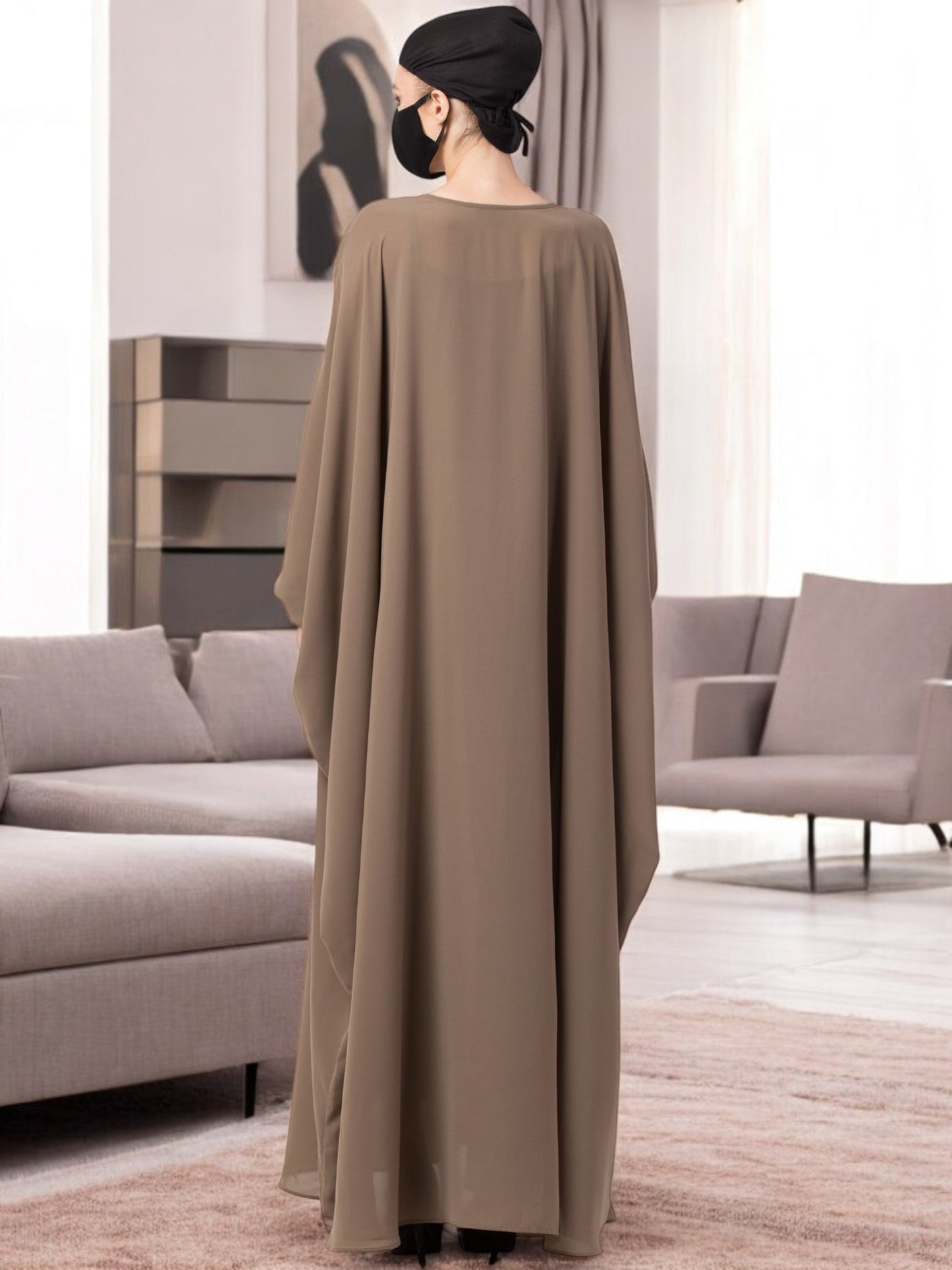 Kaftan With Elasticated Sleeves