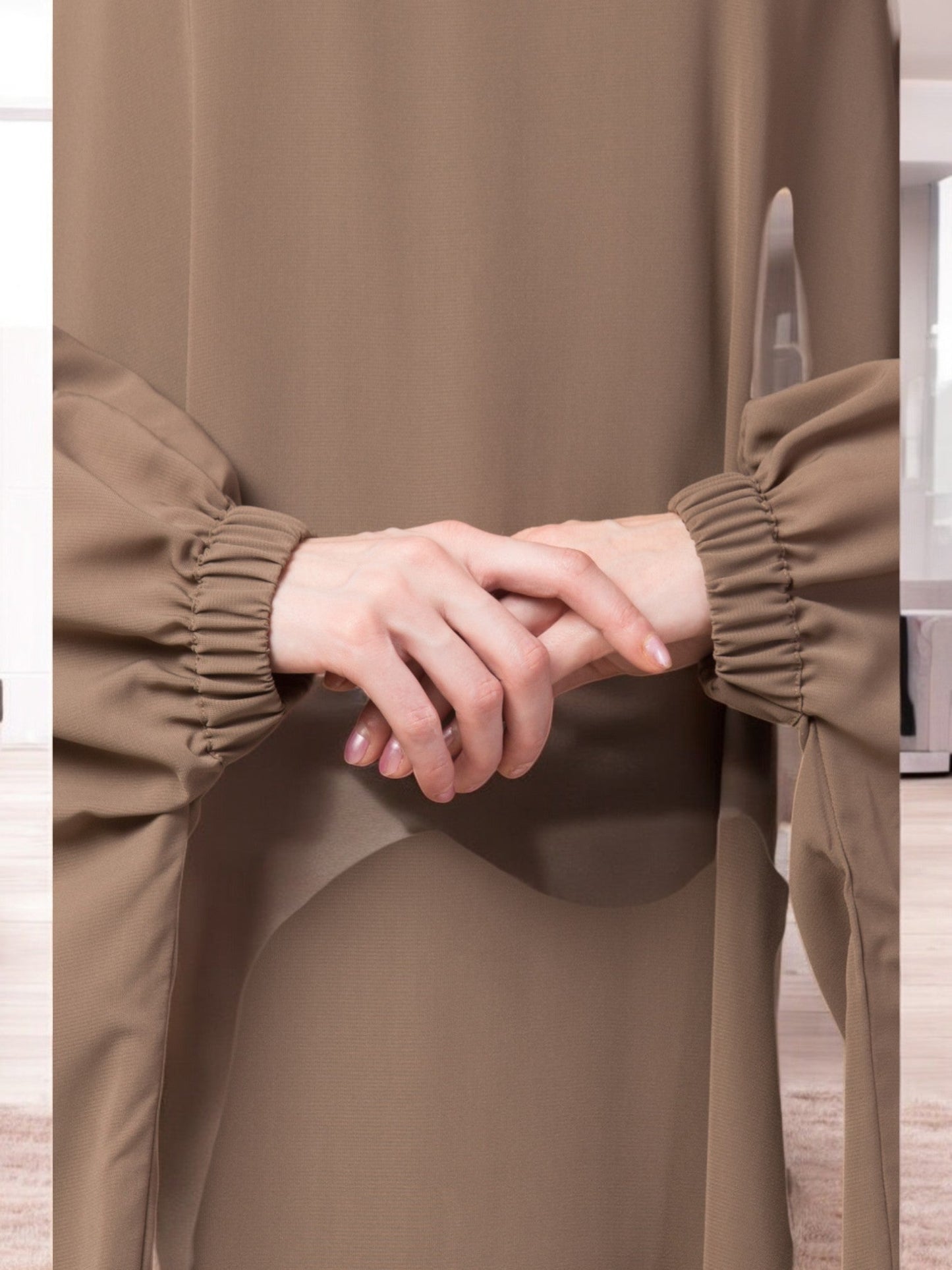 Kaftan With Elasticated Sleeves
