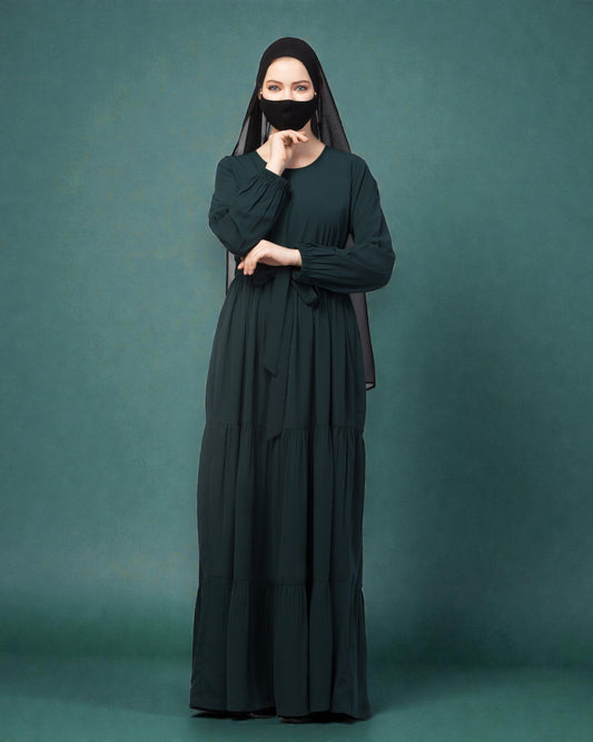 Four Tiered Maxi Dress With Frills