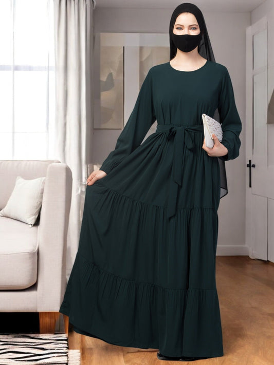 Four Tiered Abaya With Frills