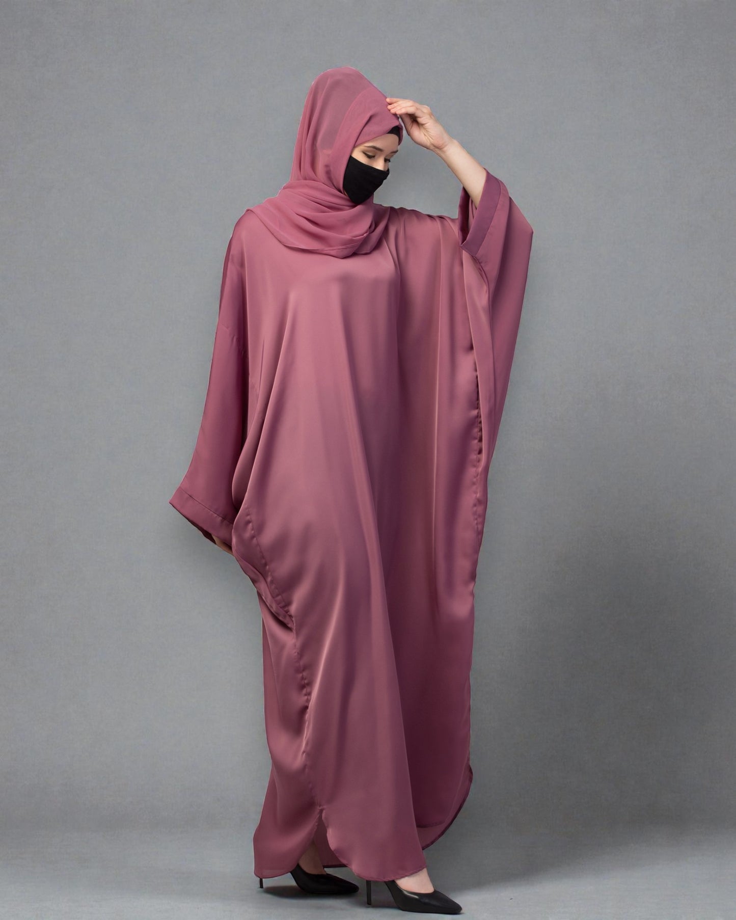 Loose Fit Classic Modest Kaftan Burqa In Nida Satin Fabric