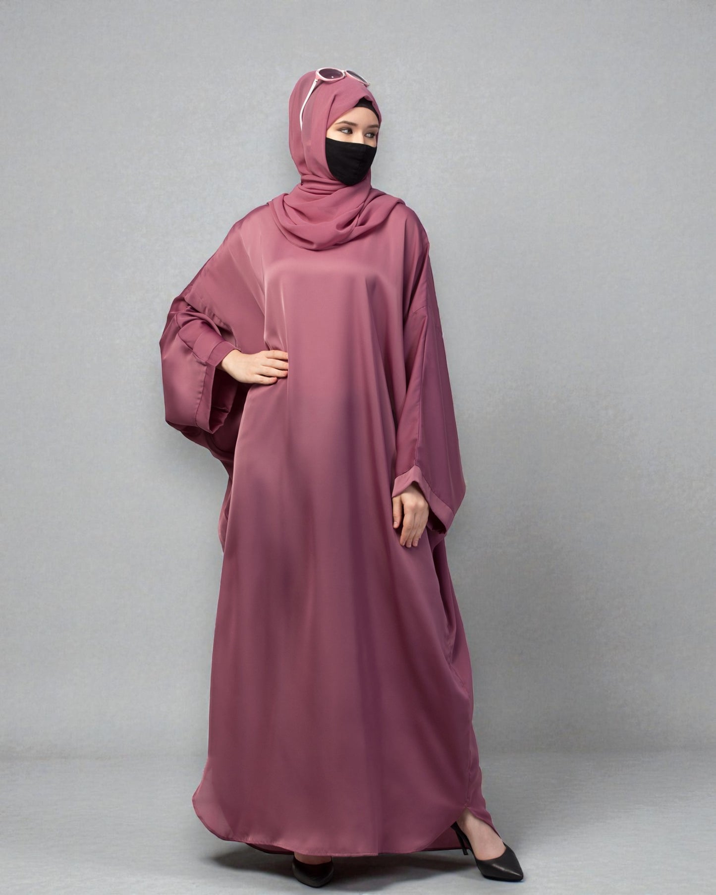 Loose Fit Classic Modest Kaftan Burqa In Nida Satin Fabric