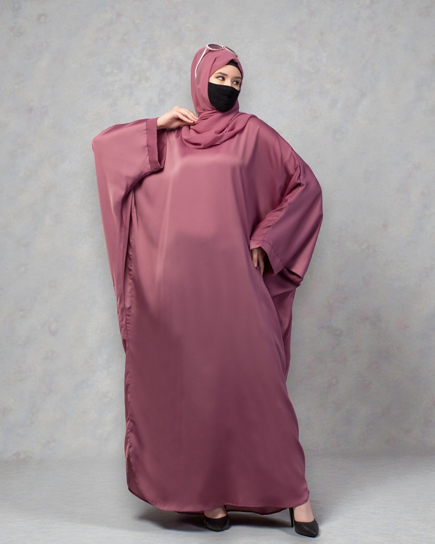 Loose Fit Classic Modest Kaftan Burqa In Nida Satin Fabric