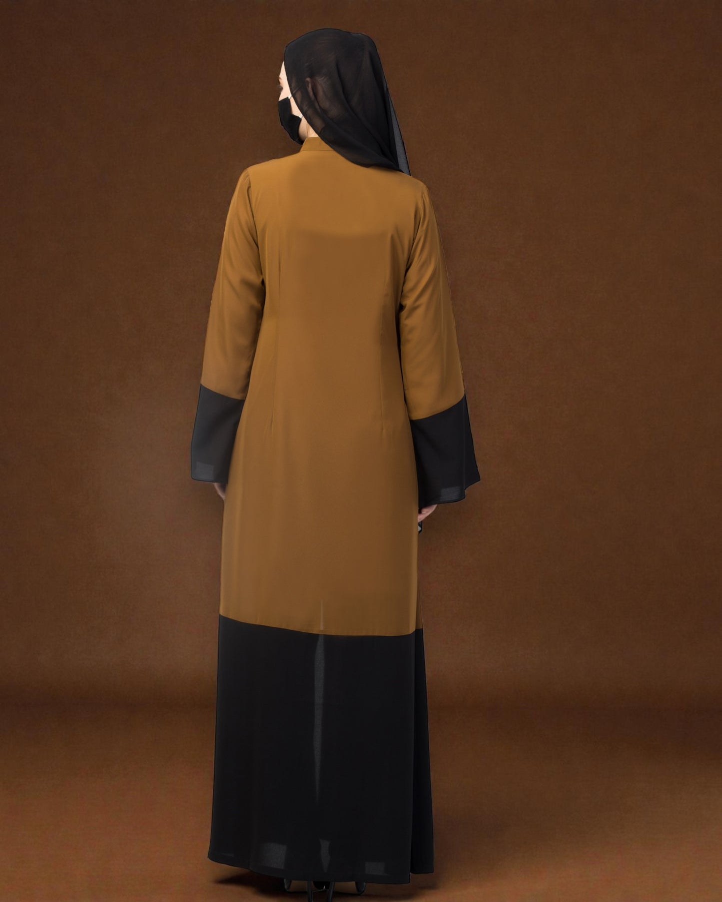 Front Open Abaya With Metal Zipper.