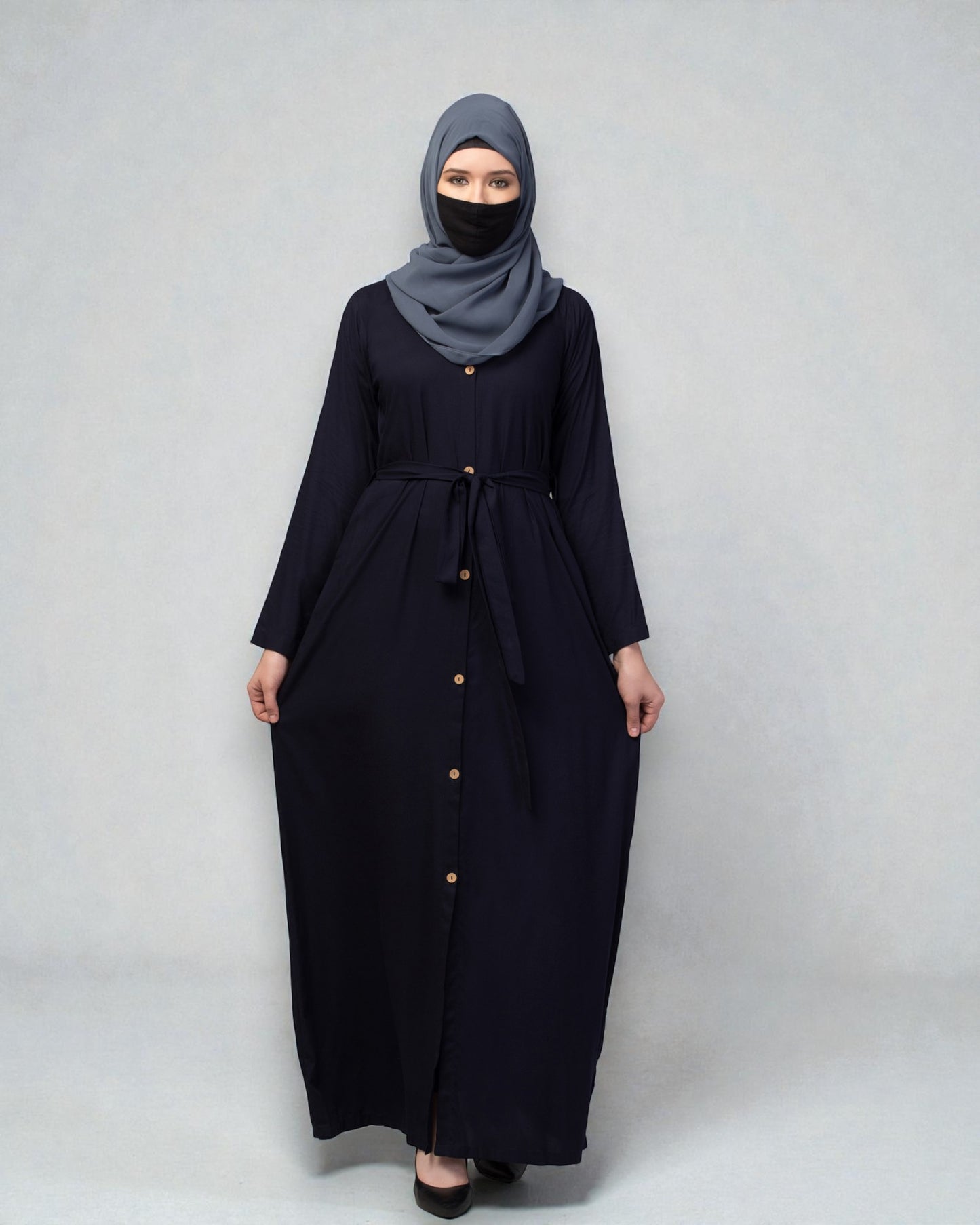 Elegant Front Open Summer Abaya Dress in Rayon Fabric