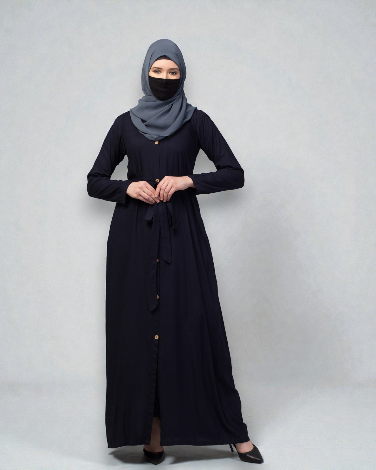 Elegant Front Open Summer Abaya Dress in Rayon Fabric