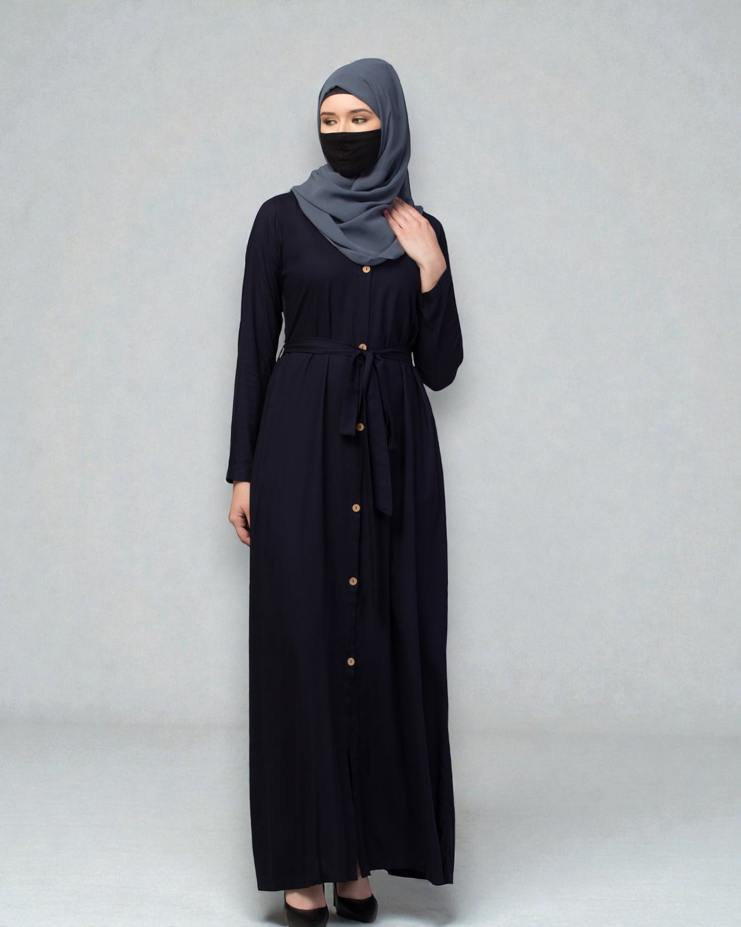Elegant Front Open Summer Abaya Dress in Rayon Fabric