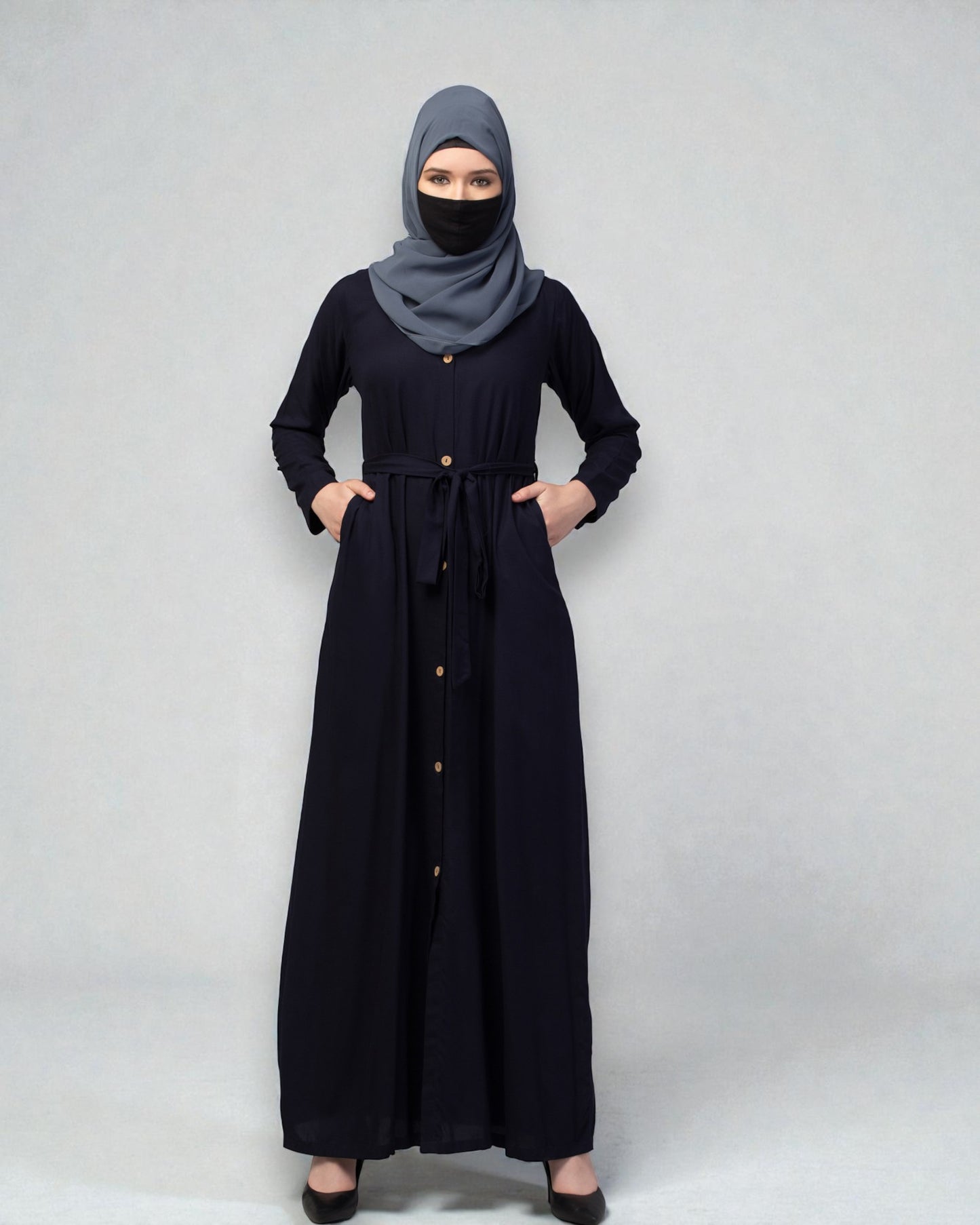 Elegant Front Open Summer Abaya Dress in Rayon Fabric