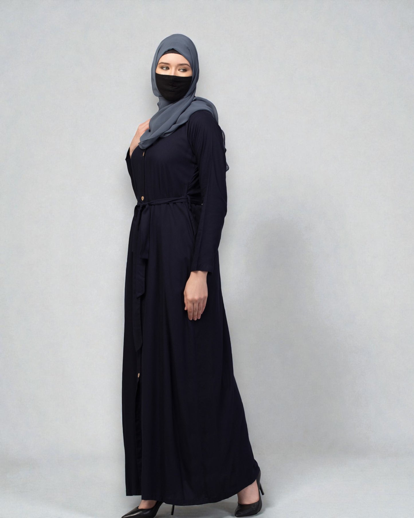 Elegant Front Open Summer Abaya Dress in Rayon Fabric