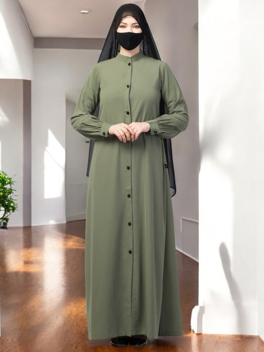 Front Open Abaya With Side Pockets