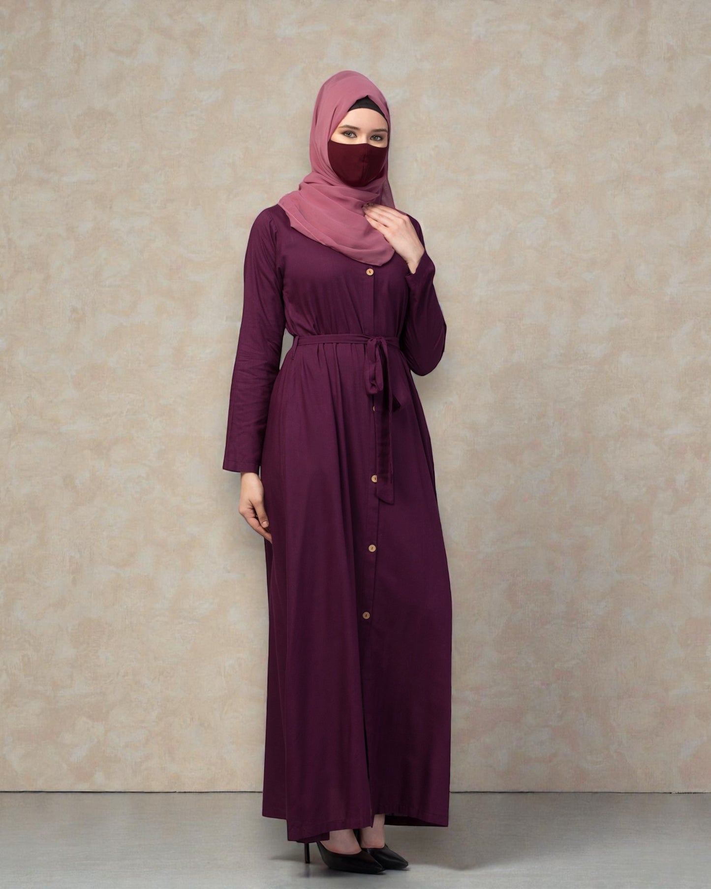 Elegant Front Open Summer Abaya Dress in Rayon Fabric