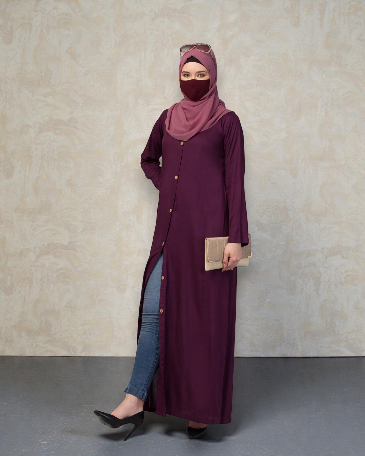 Elegant Front Open Summer Abaya Dress in Rayon Fabric