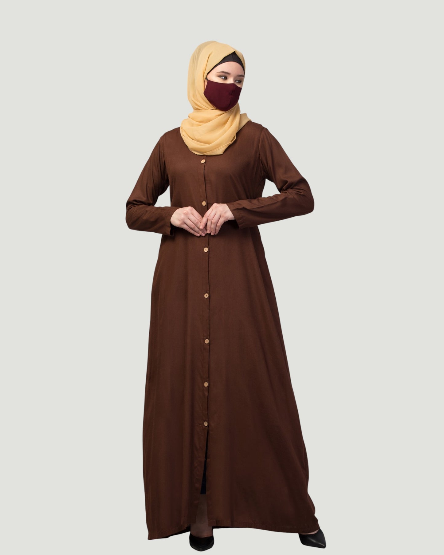 Elegant Front Open Summer Abaya Dress in Rayon Fabric