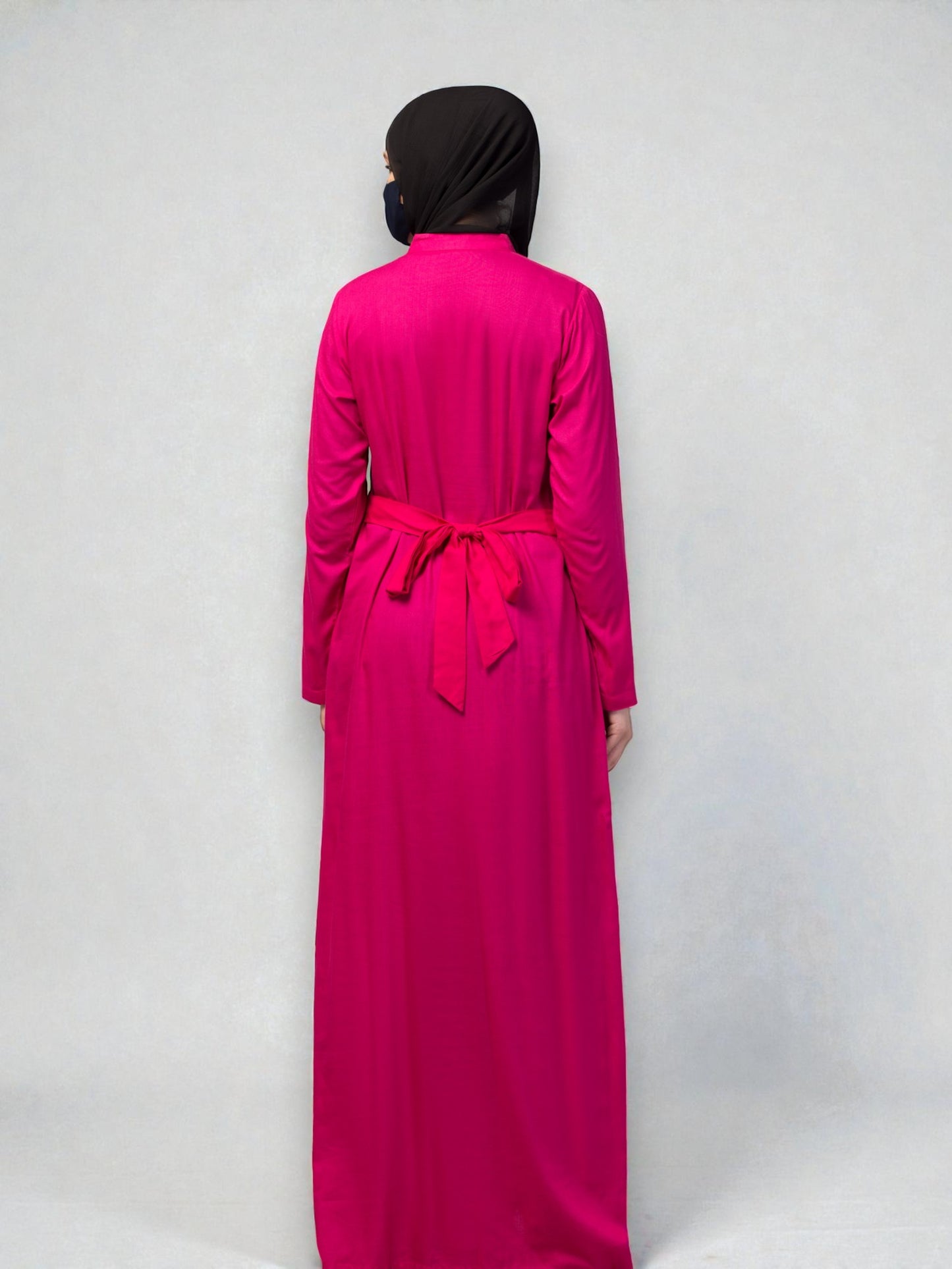 Elegant Front Open Summer Abaya Dress in Rayon Fabric