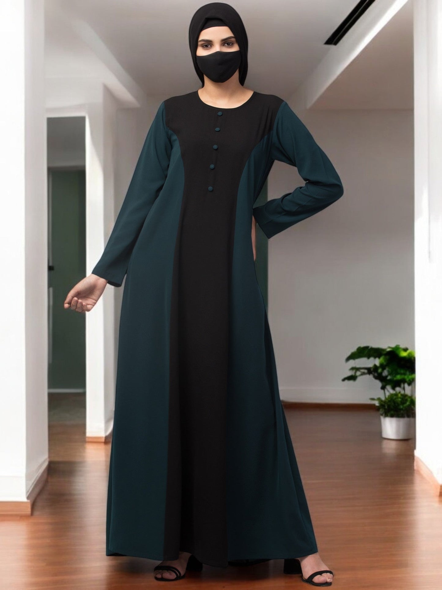 Designer Abaya In Dual Color.
