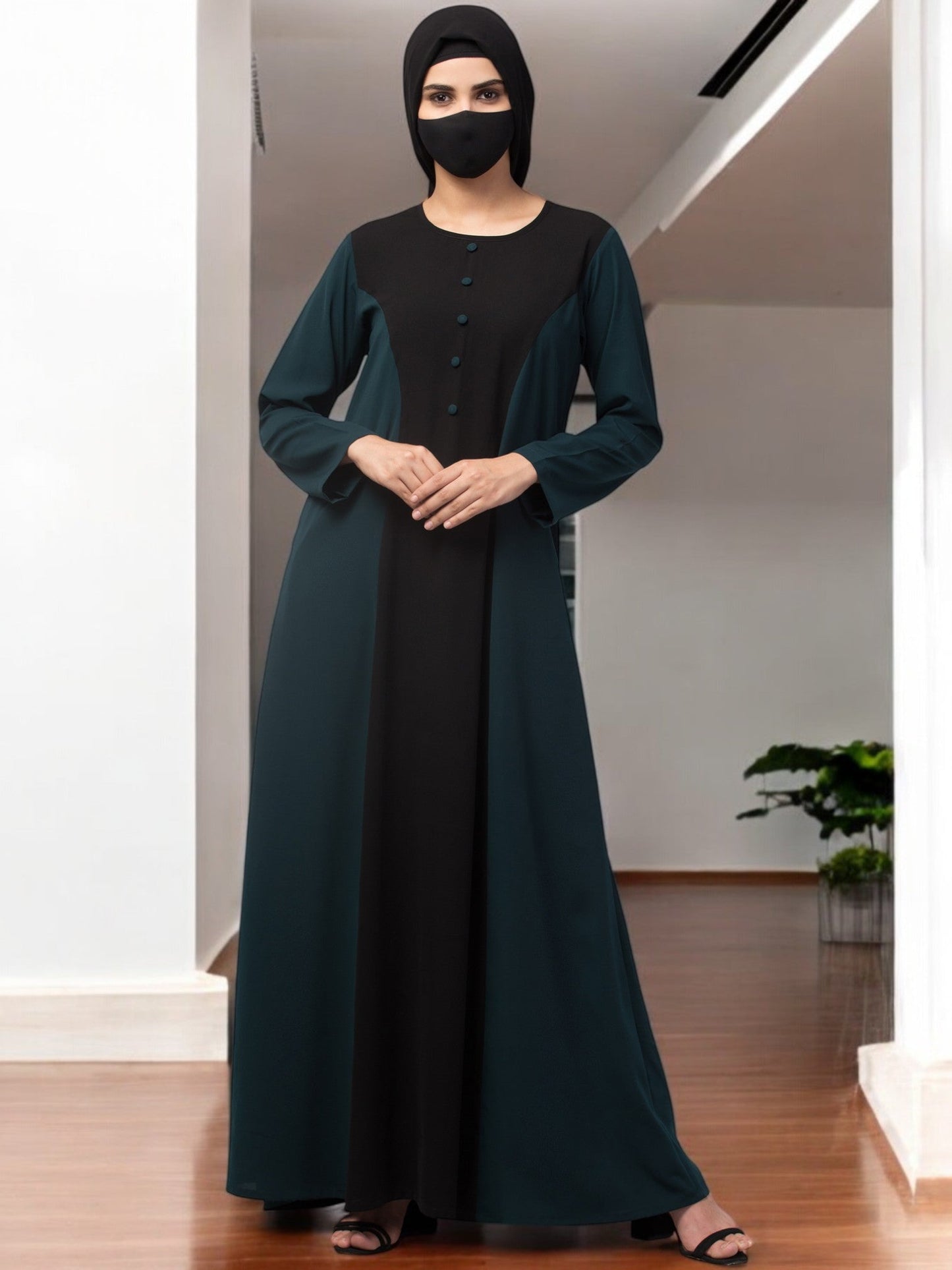 Designer Abaya In Dual Color.