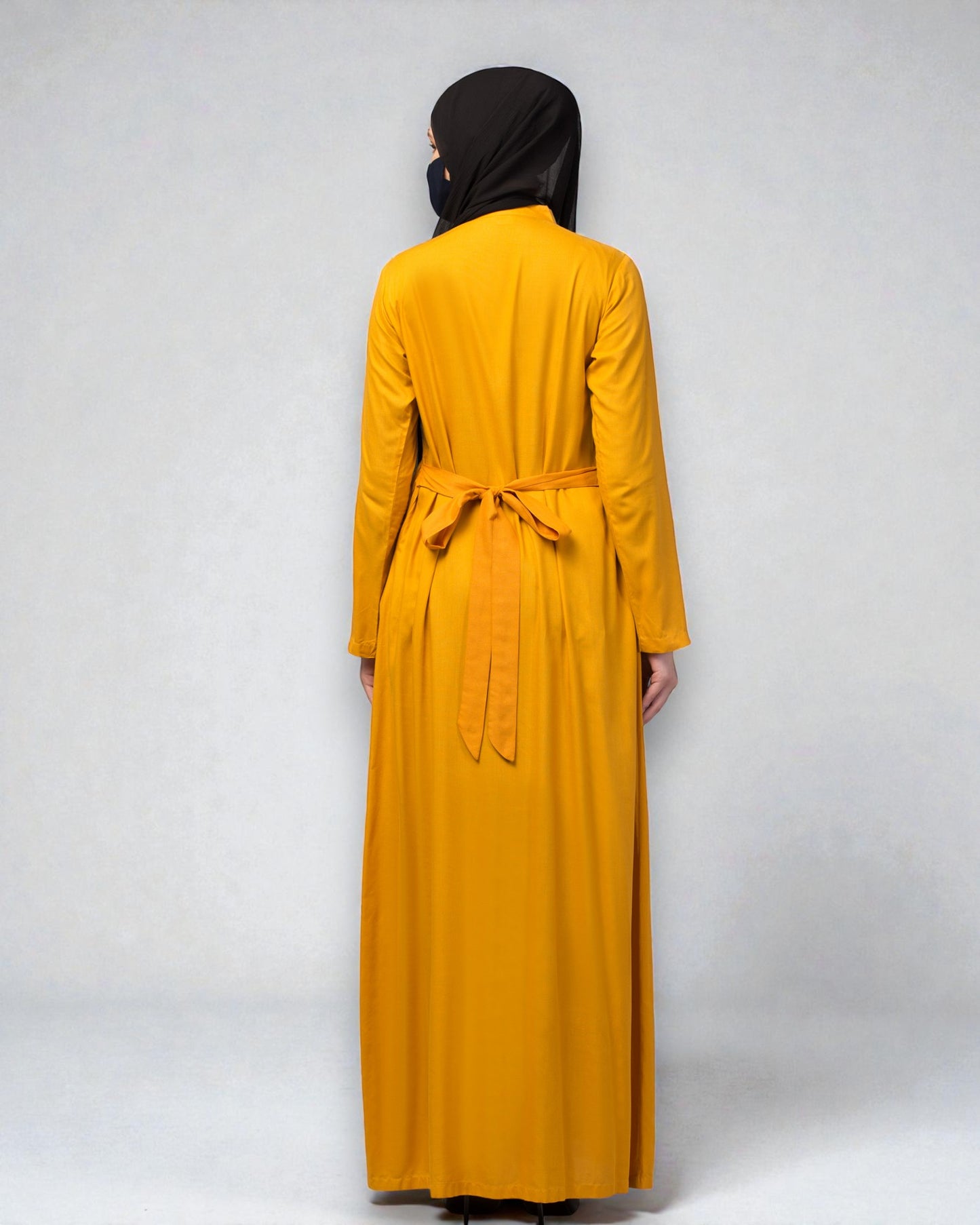 Elegant Front Open Summer Abaya Dress in Rayon Fabric