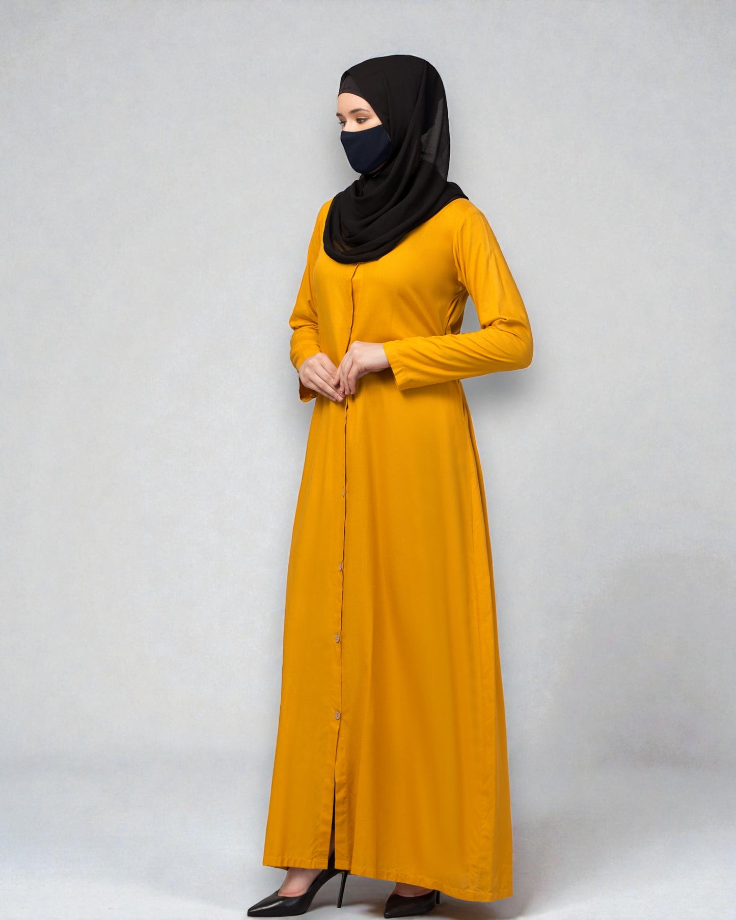 Elegant Front Open Summer Abaya Dress in Rayon Fabric