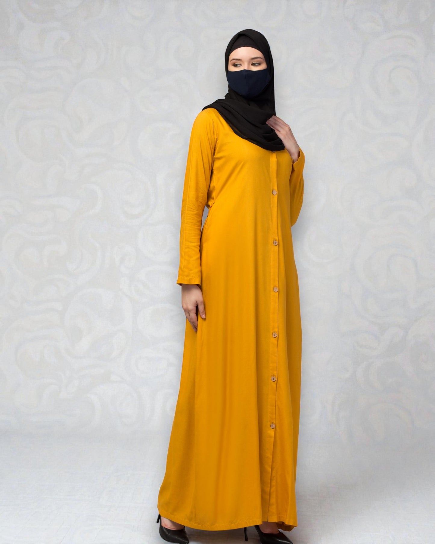 Elegant Front Open Summer Abaya Dress in Rayon Fabric
