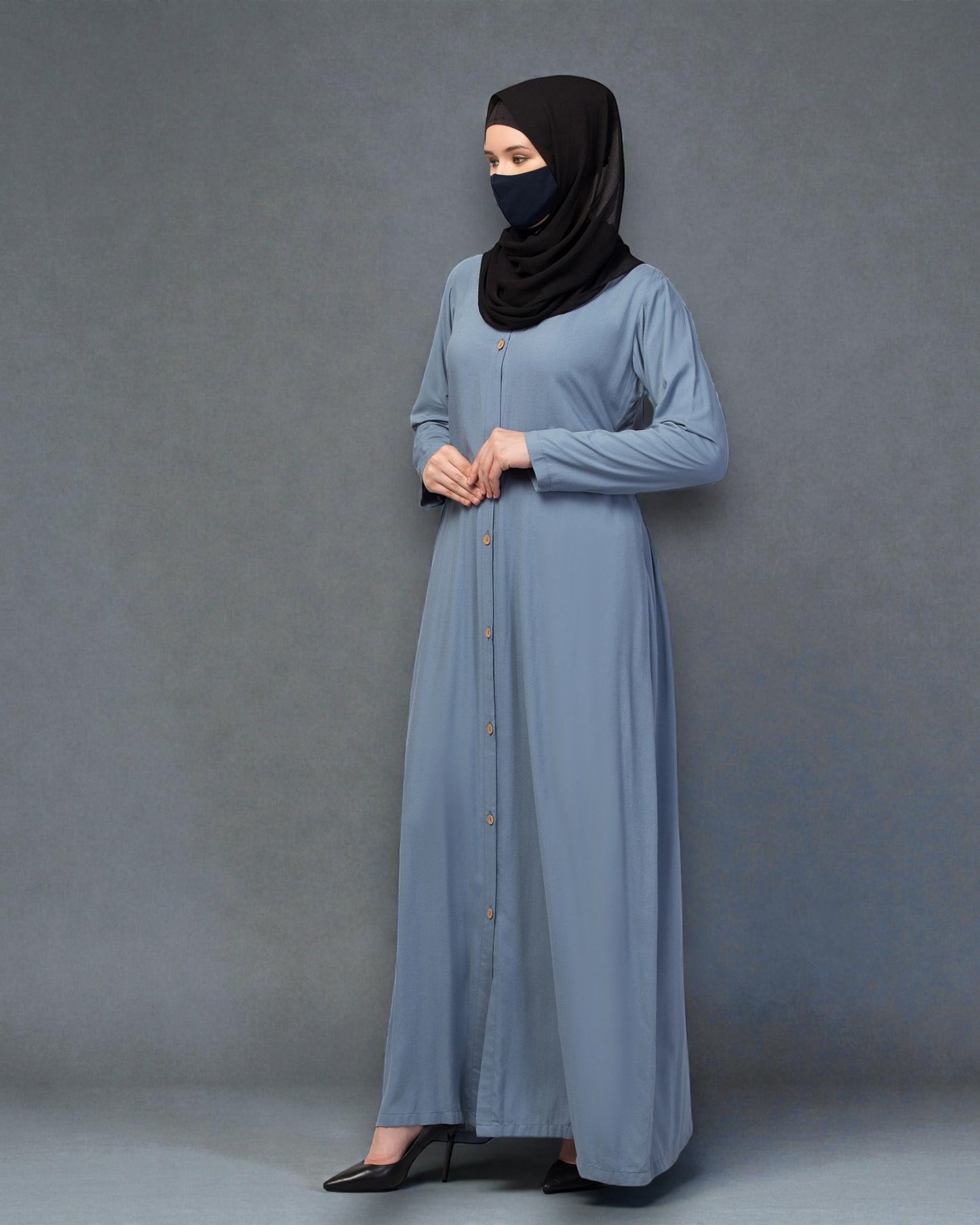 Elegant Front Open Summer Abaya Dress in Rayon Fabric