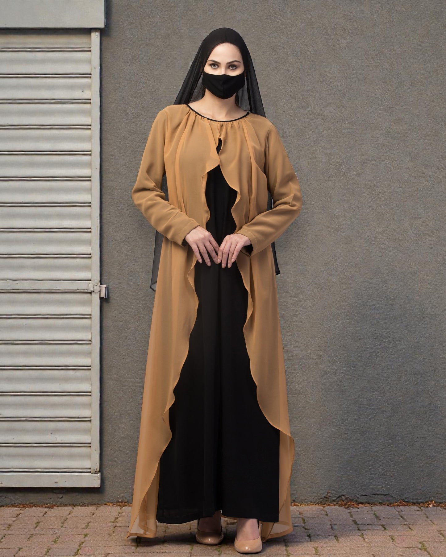 Musheco- Dual Layer Dress In Abaya Fit