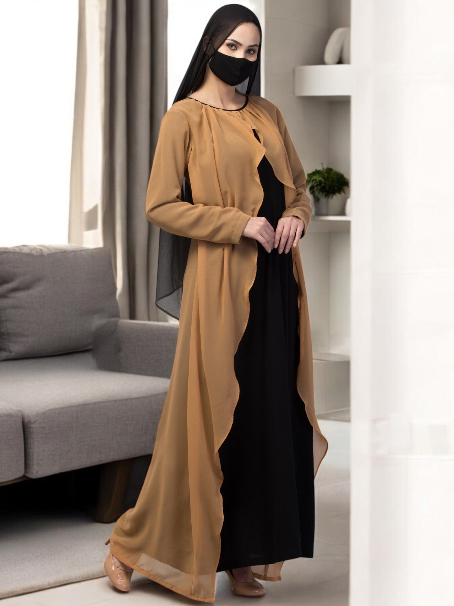 Dual Layer Abaya Dress-Without Hijab