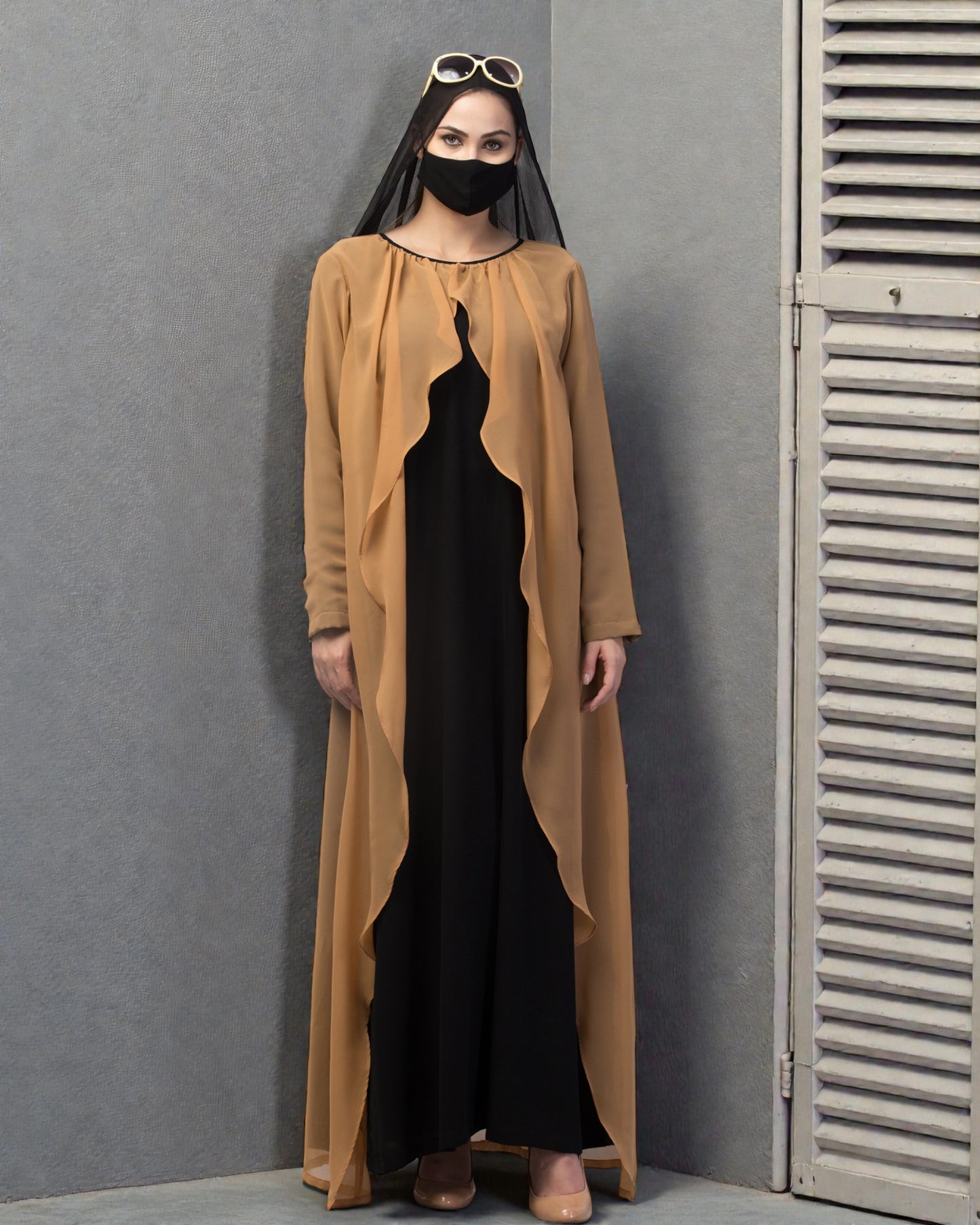 Musheco- Dual Layer Dress In Abaya Fit