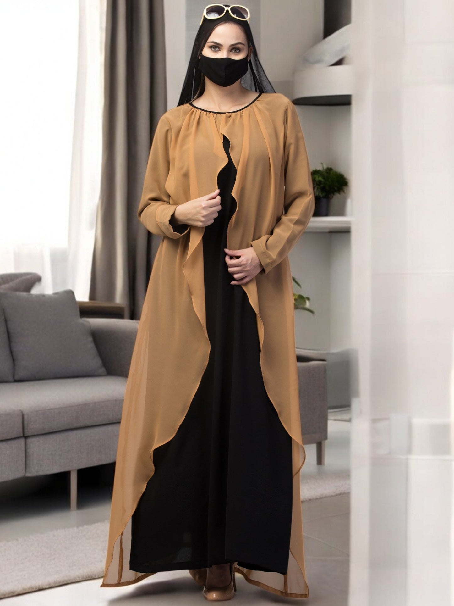 Dual Layer Abaya Dress-Without Hijab