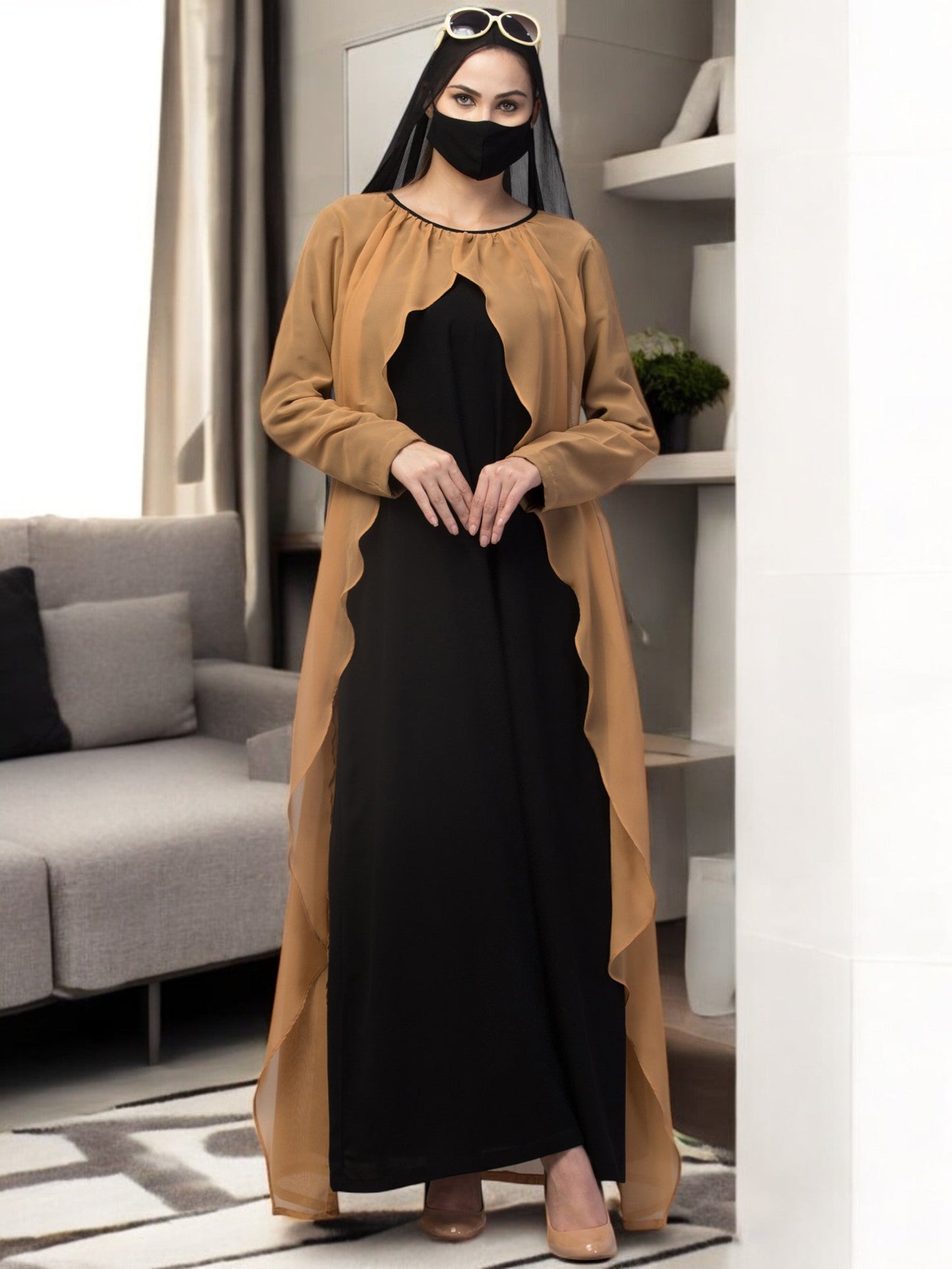 Dual Layer Abaya Dress-Without Hijab