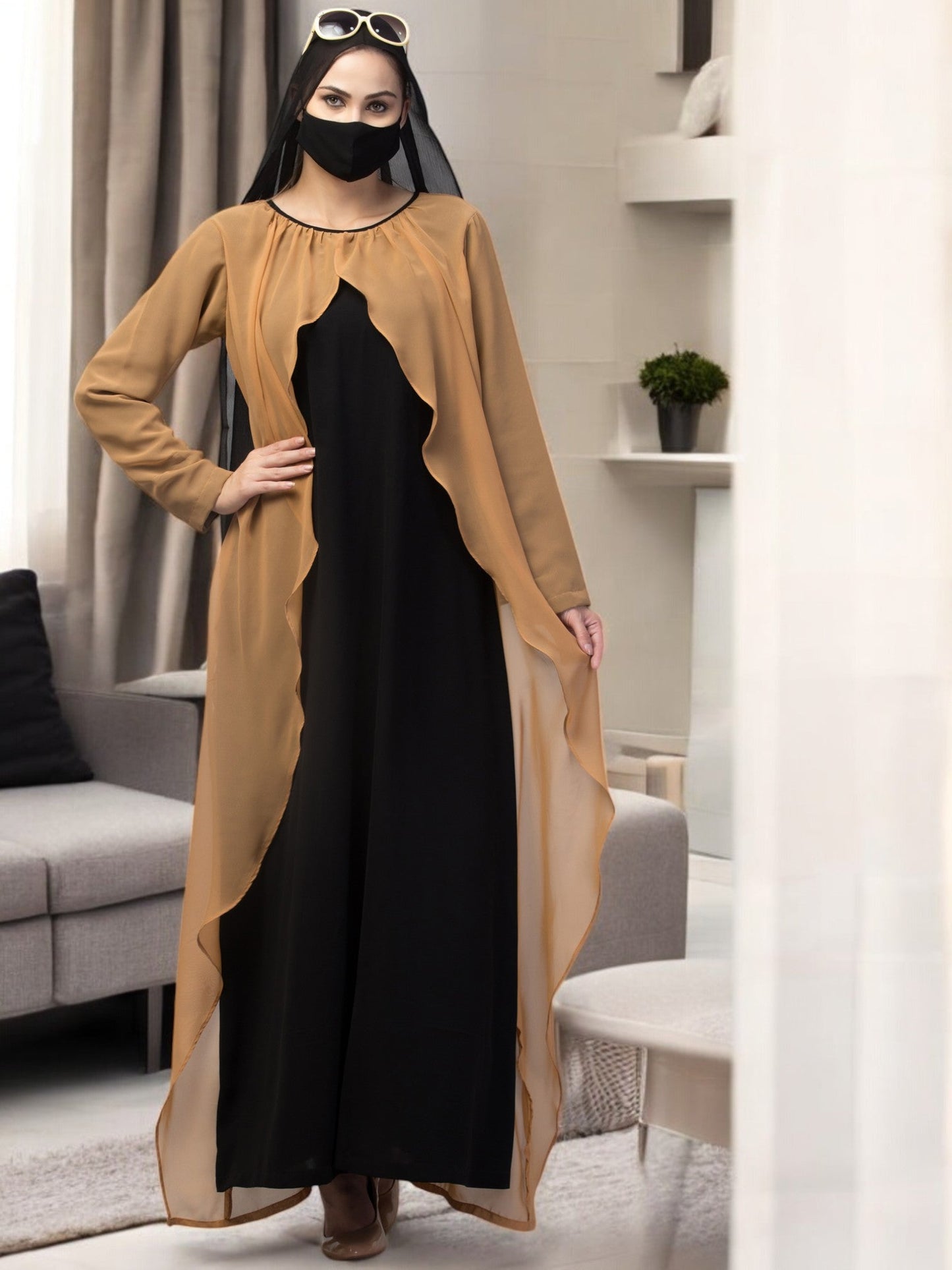 Dual Layer Abaya Dress-Without Hijab