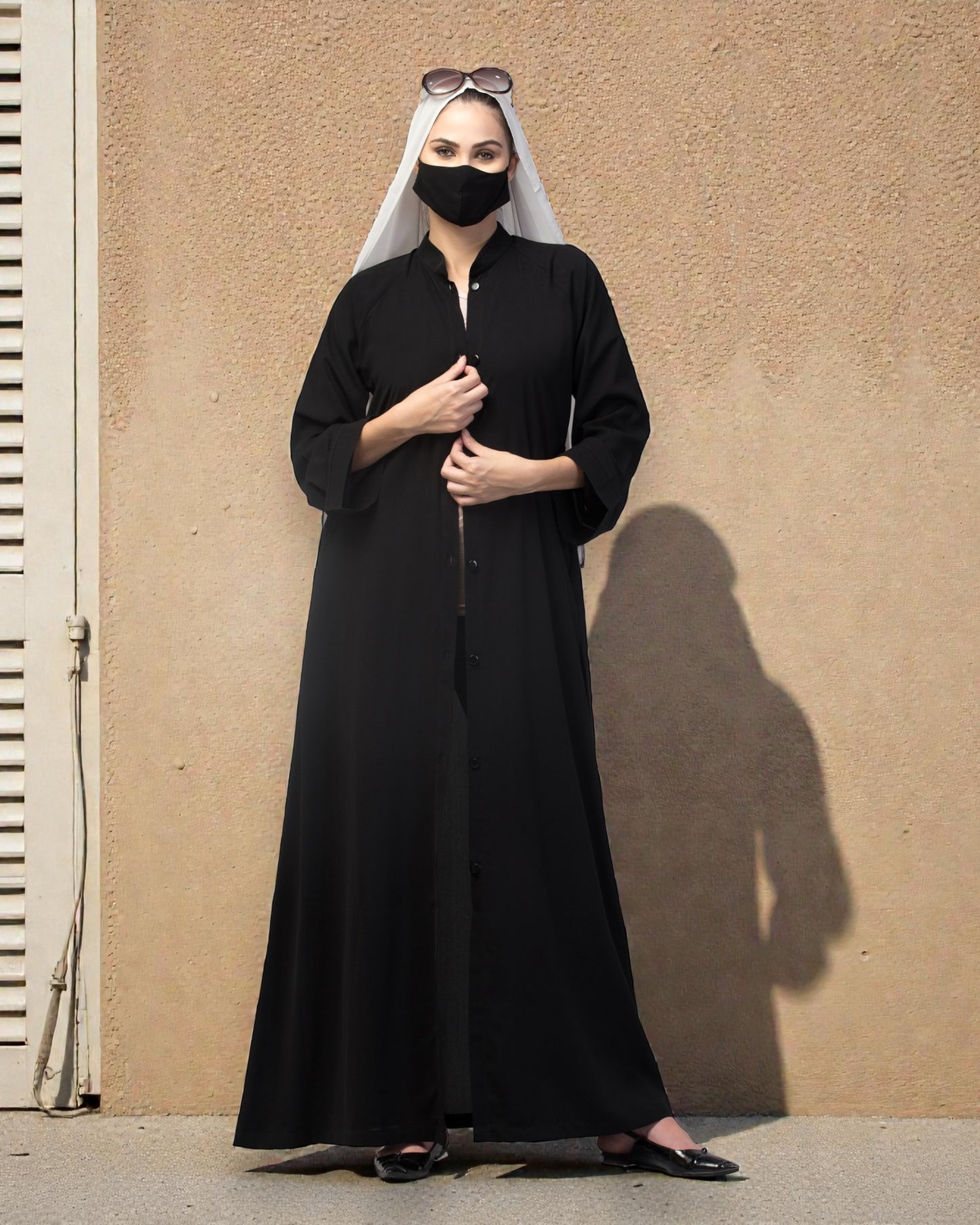 Front Open Abaya In Firdaus fabric With Pockets
