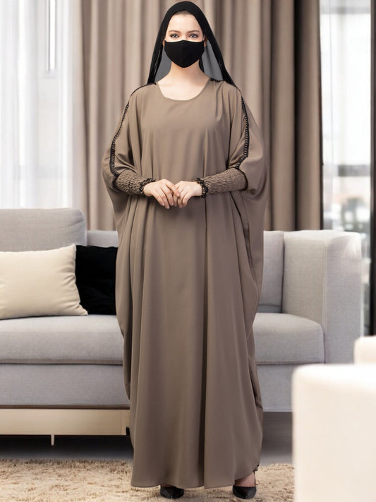 Free Size Kaftan Abaya With Lacework.