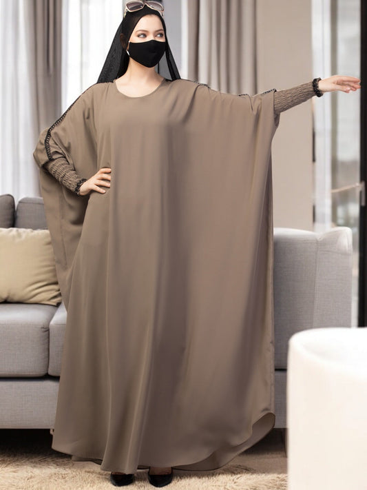 Free Size Kaftan Abaya With Lacework.