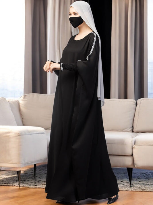 Free Size Kaftan Abaya With Lacework.