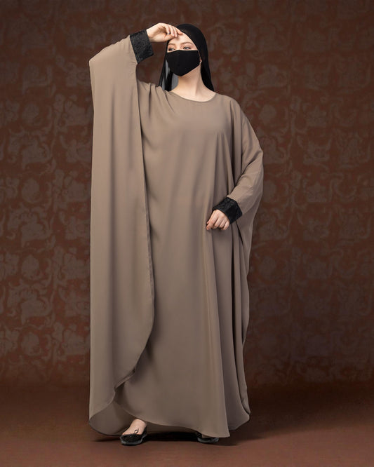 Free Size Kaftan Abaya With Lacework.