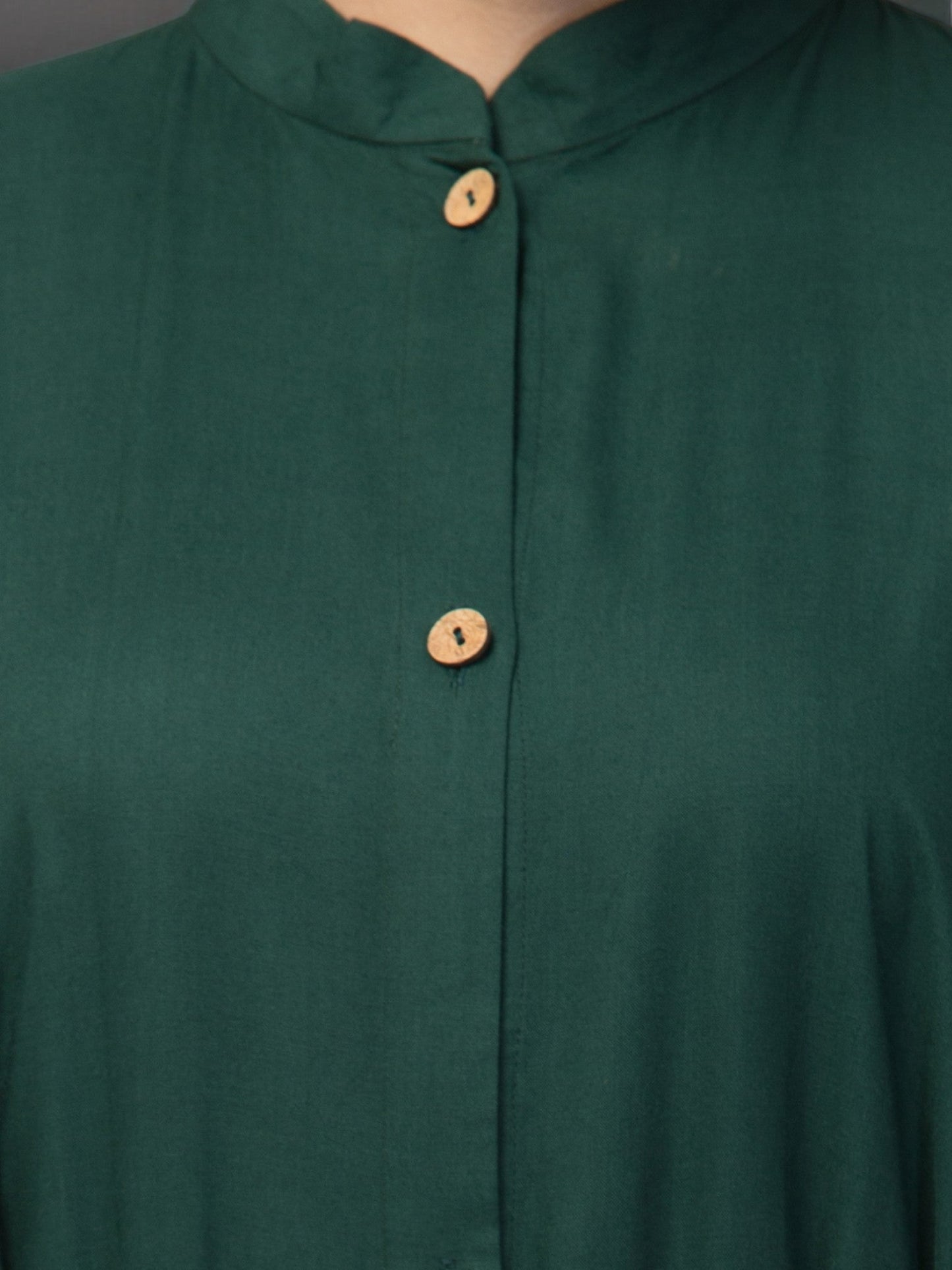 Front Open Abaya In Rayon fabric With Pockets