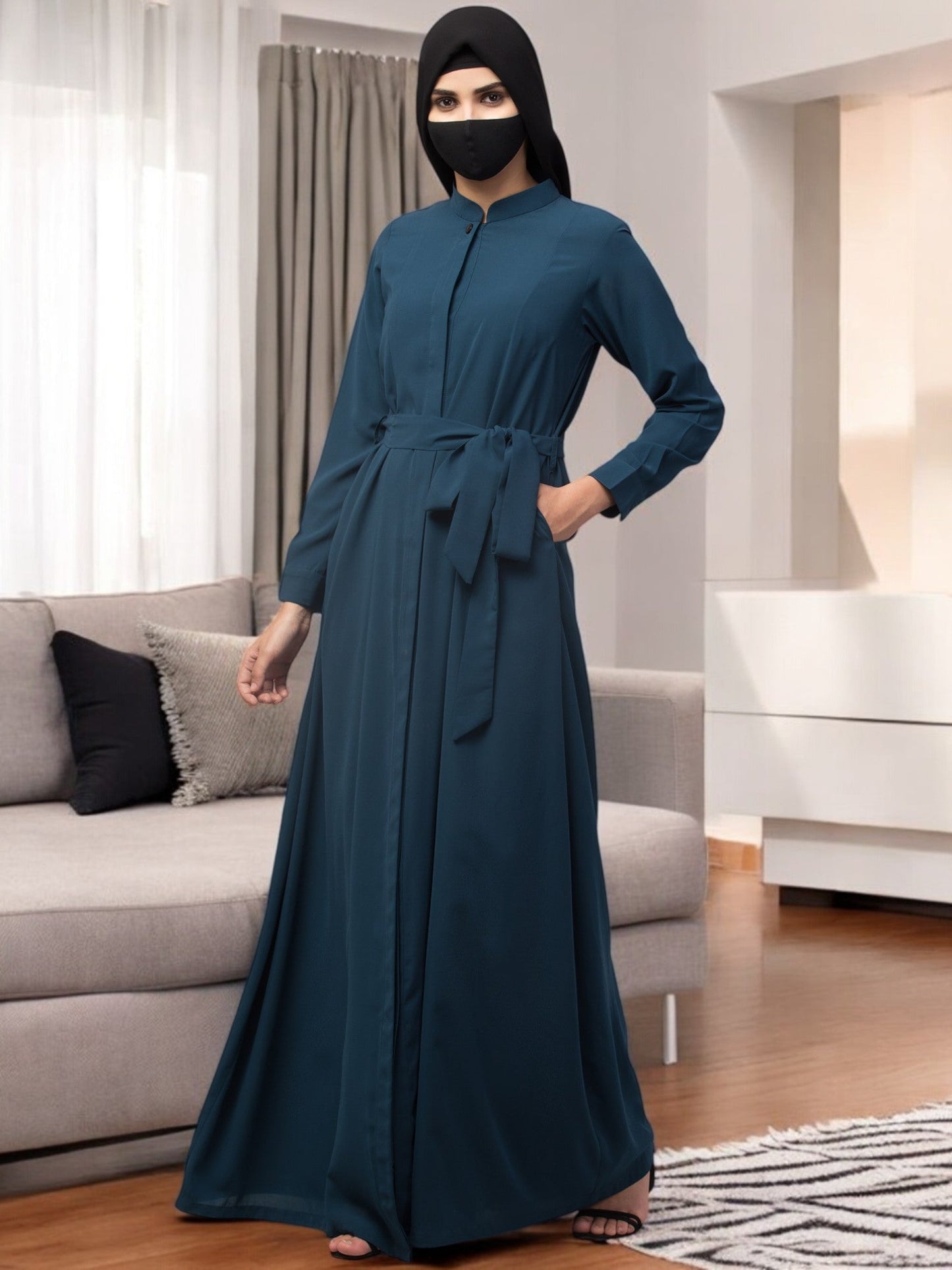 Elegant Abaya With Matching Belt