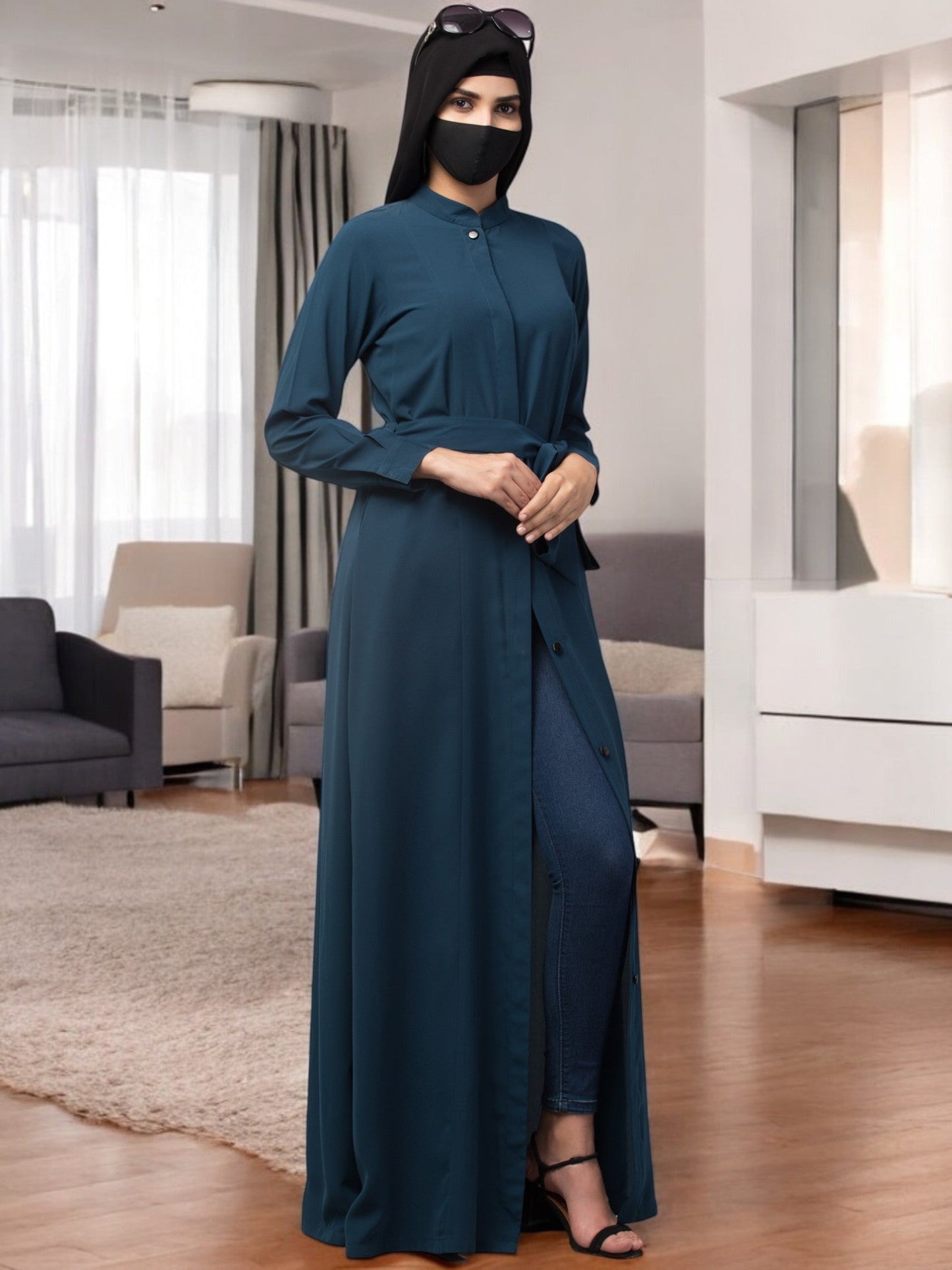 Elegant Abaya With Matching Belt