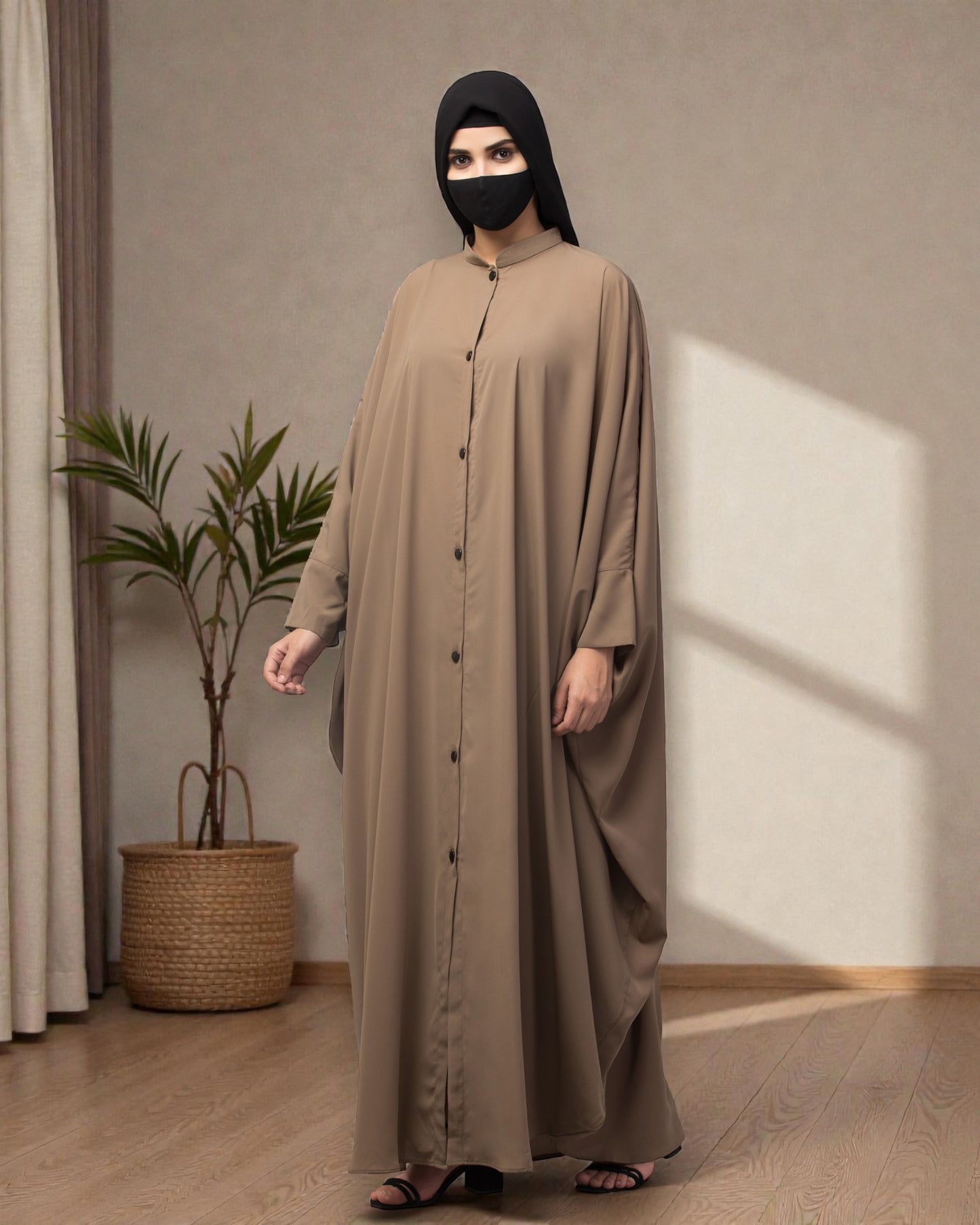 Musheco- Free Size Kaftan In Fairdaus Fabric| Front Open