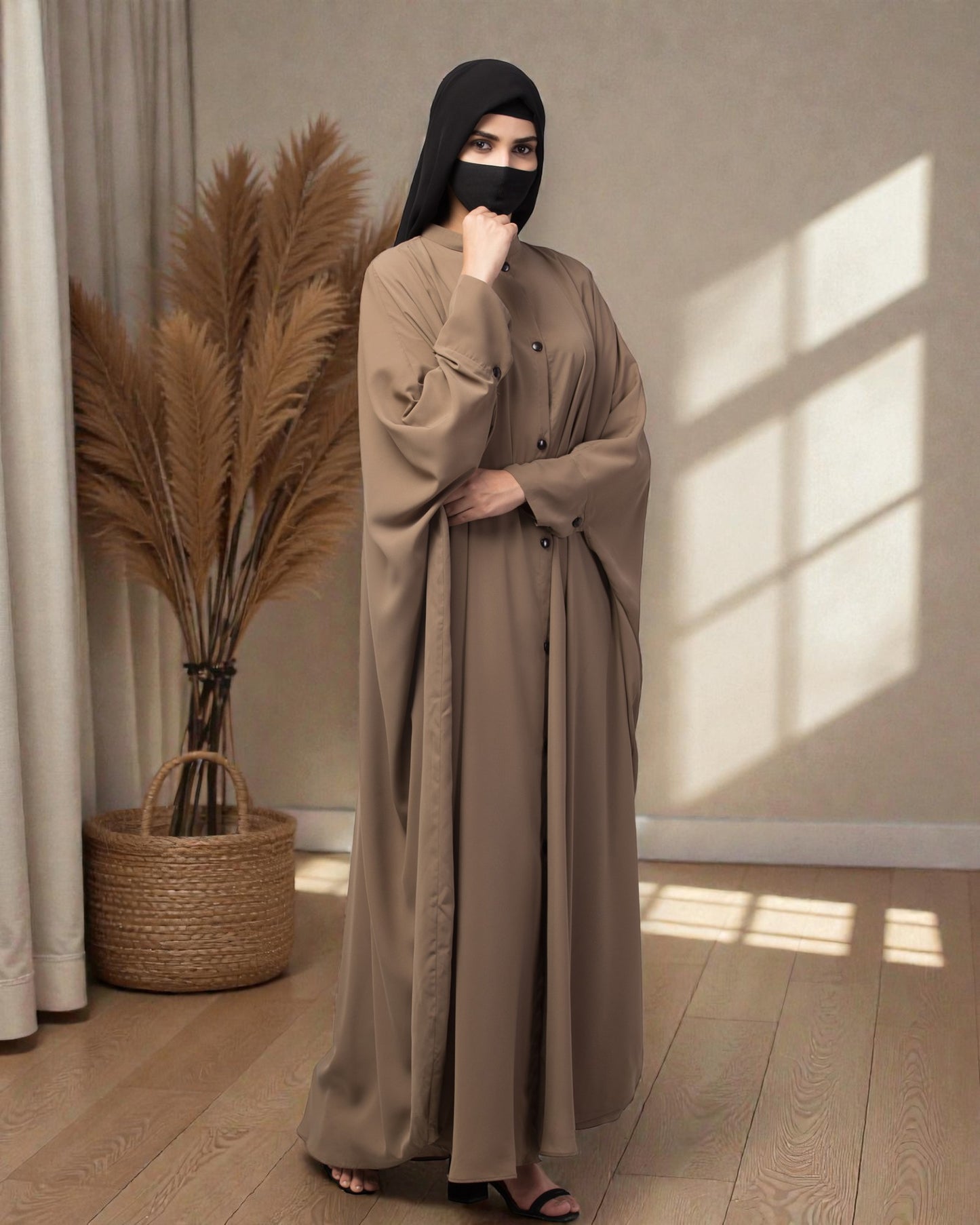 Musheco- Free Size Kaftan In Fairdaus Fabric| Front Open