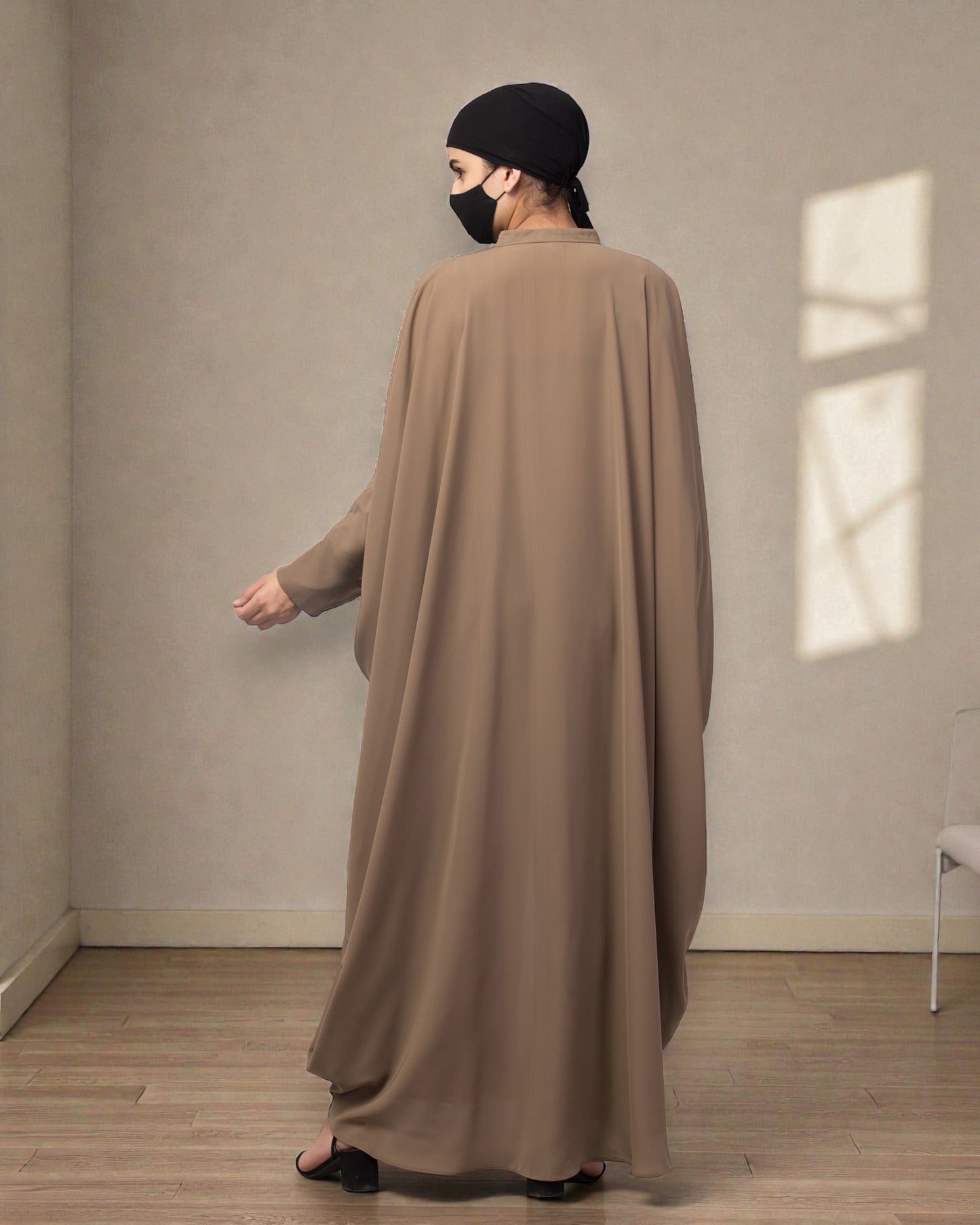 Musheco- Free Size Kaftan In Fairdaus Fabric| Front Open
