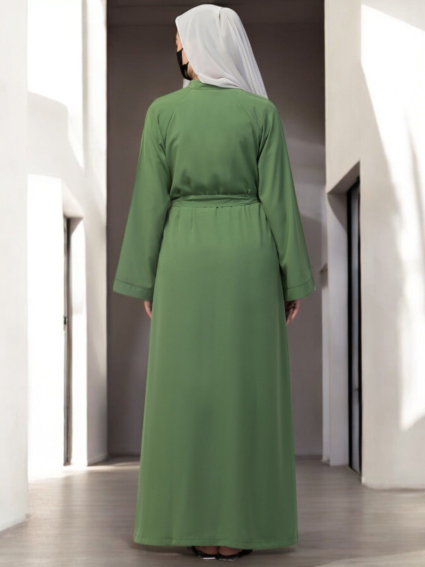 Front Open Abaya With Side Pockets